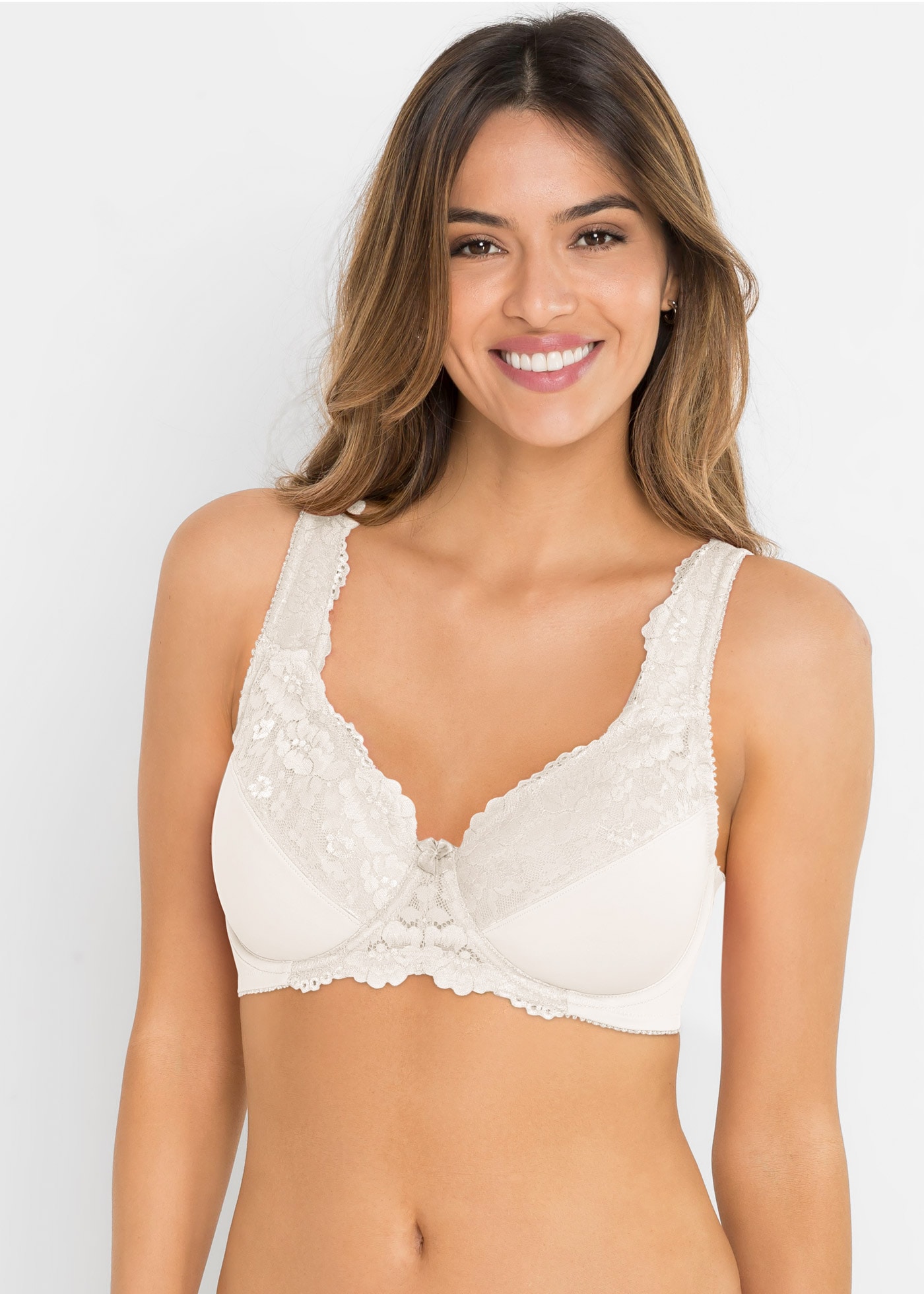 bonprix Soutien-gorge minimisant »Minimizer-BH mit gepolsterten Trägern (2er Pack)« Paquet, 2 pièces mit Bügel und dezenter Spitze
