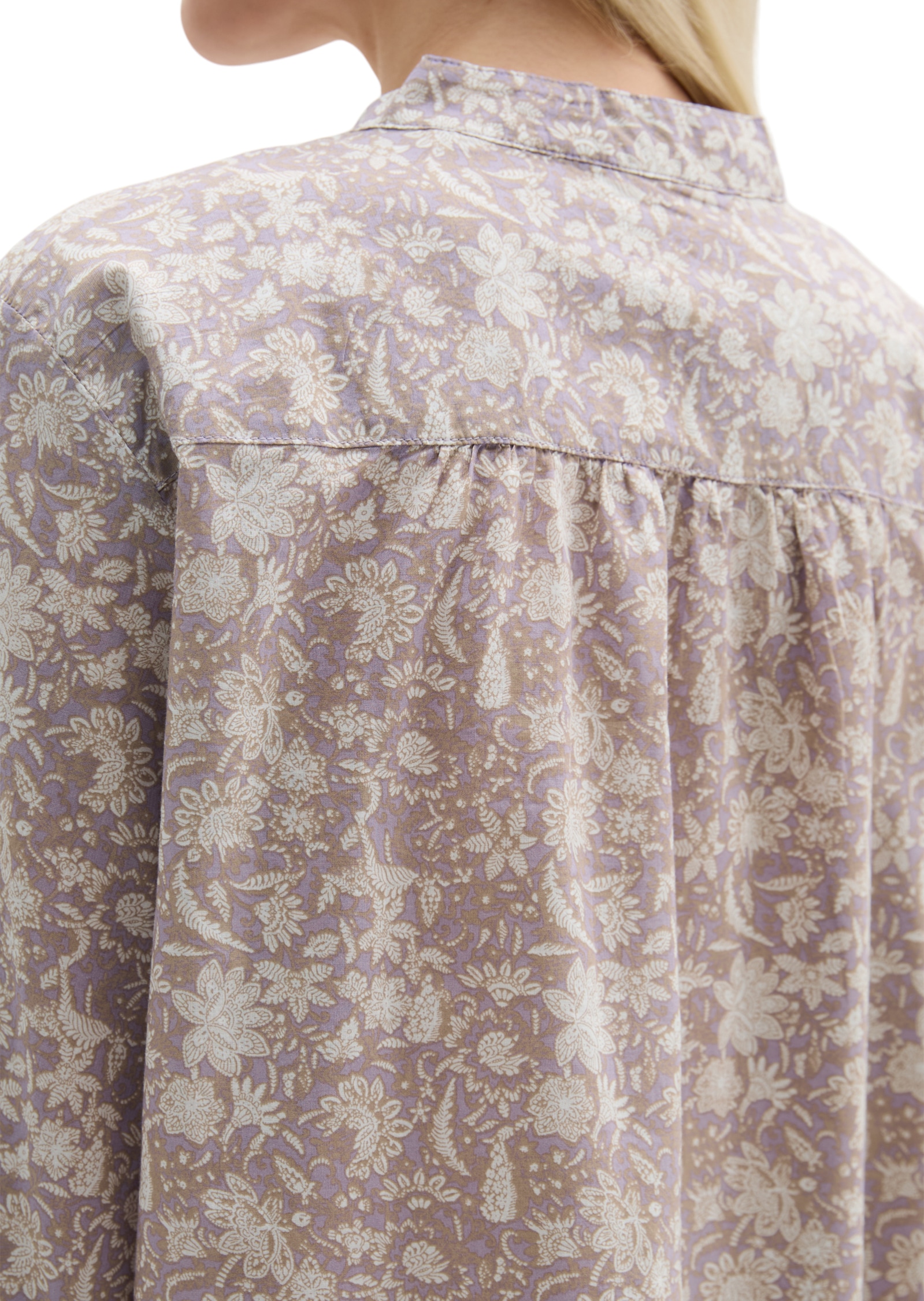 Marc O'Polo Langarmbluse Tunika regular fit aus bedrucktem Baumwoll-Voile