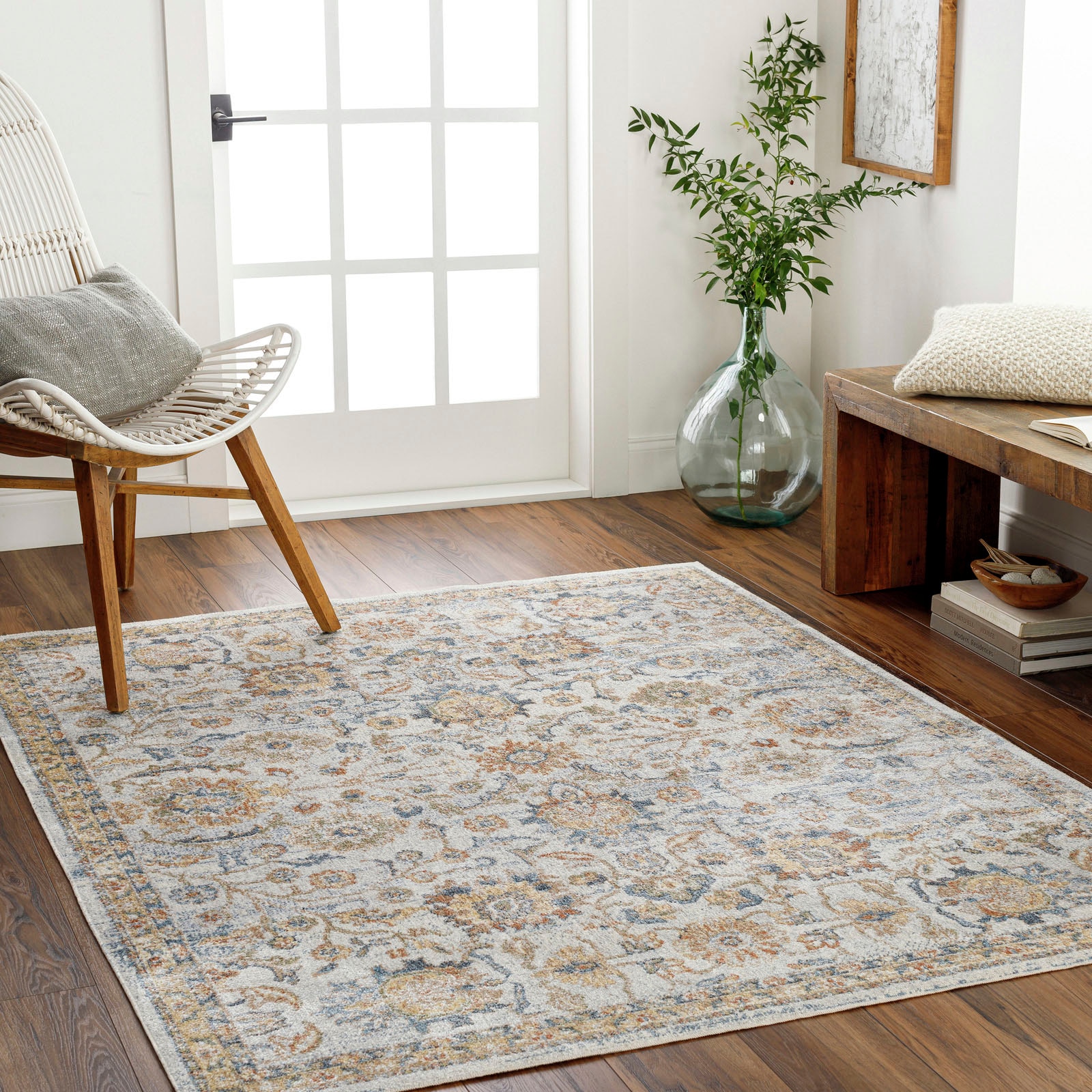 Image of Livabliss Teppich "CINCINNATI" rechteckig 10 mm Höhe Maschinenwaschbar, Vintage Kurzflor Wohnzimmerteppich, Schlafzimmer