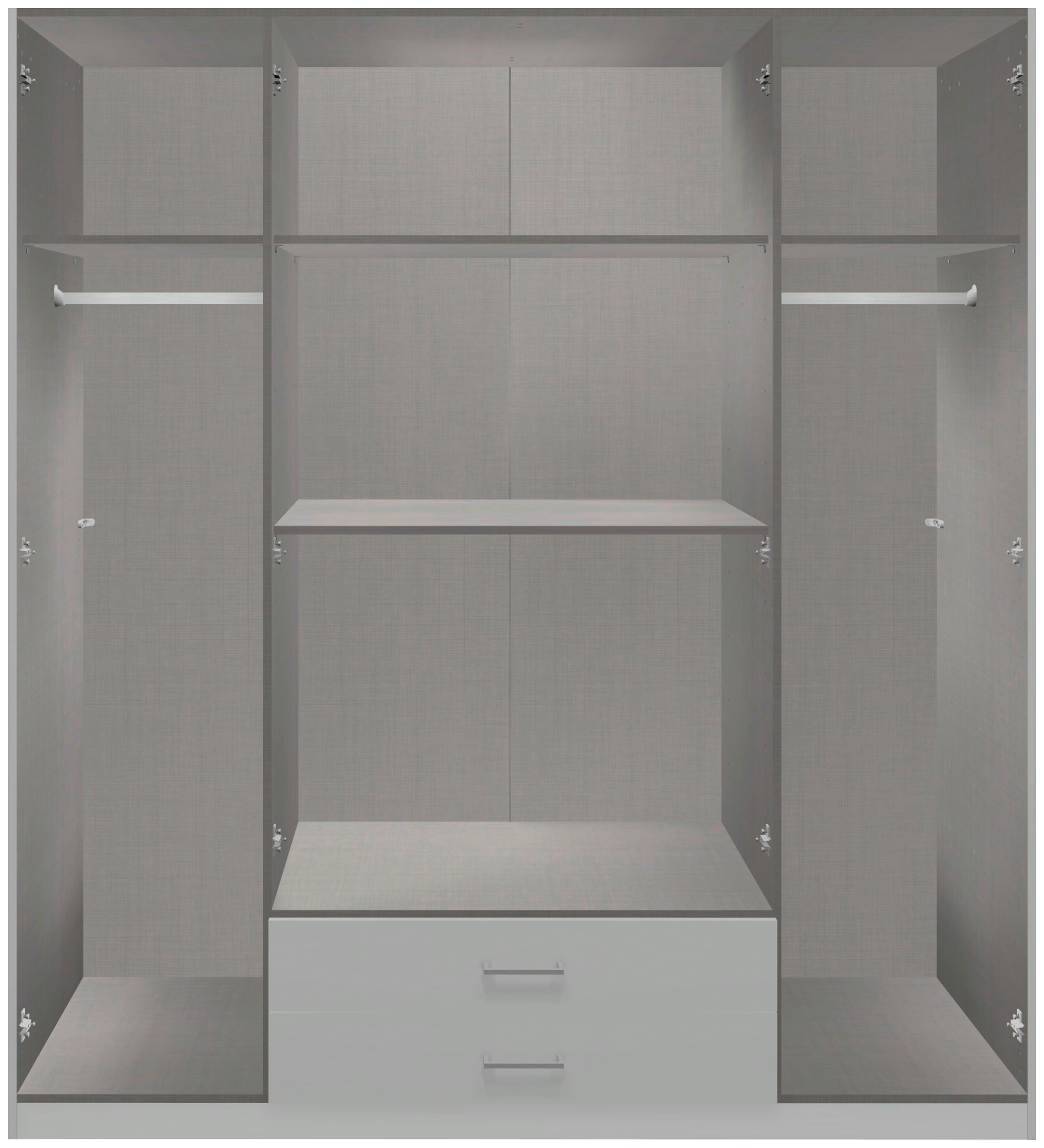 Wimex Drehtürenschrank »Lübeck«, Akustiklamellen Optik, mit Spiegeltüren, 135 oder 180cm breit