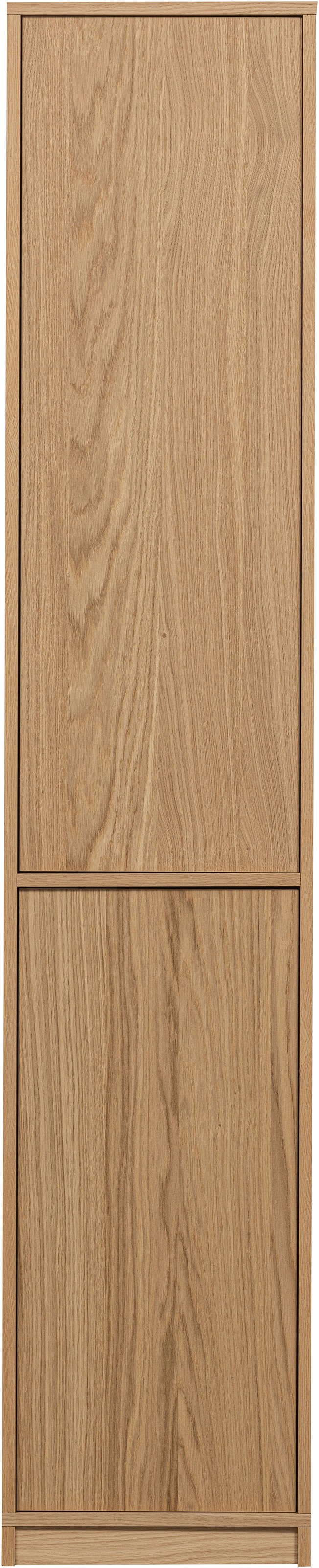 WOOOD Mehrzweckschrank »Modulair Eichenholzfurnier mit Druckmechanismus 40x40x199 cm« Tragkraft 15 kg pro Boden, sichtbare Maserung, einfach zu montieren