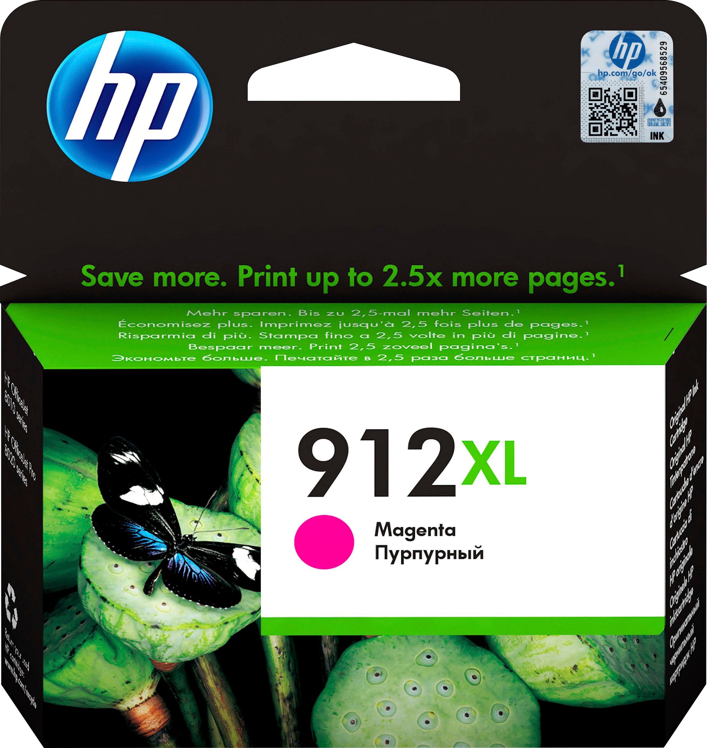 Image of HP Tintenpatrone "Original HP Druckerpatrone 912XL Magenta" 3 Probemonate gratis* drucken