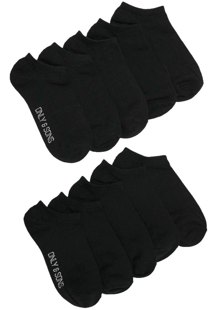 Image of ONLY & SONS Sneakersocken "ONSFINCH SNEAKER SOCK 10-PACK NOOS" Packung, 10 Paar tlg. Baumwollmischung, Einheitsgrösse
