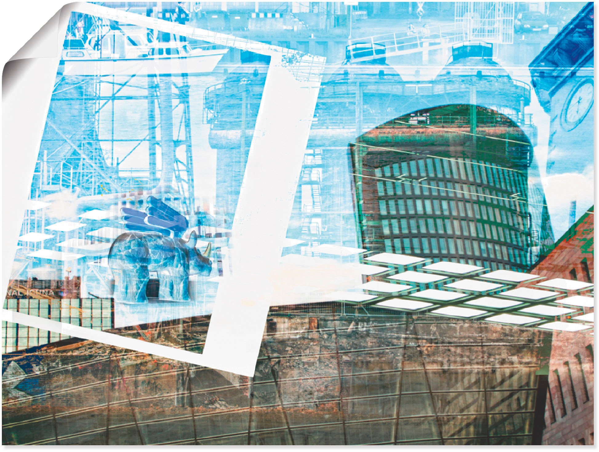 Image of Artland Wandbild »Dortmund Skyline Collage III«, Architektonische Elemente, (1 St.), in vielen Grössen & Produktarten -Leinwandbild, Poster, Wandaufkleber / Wandtattoo auch für Badezimmer geeignet bei Ackermann Versand Schweiz