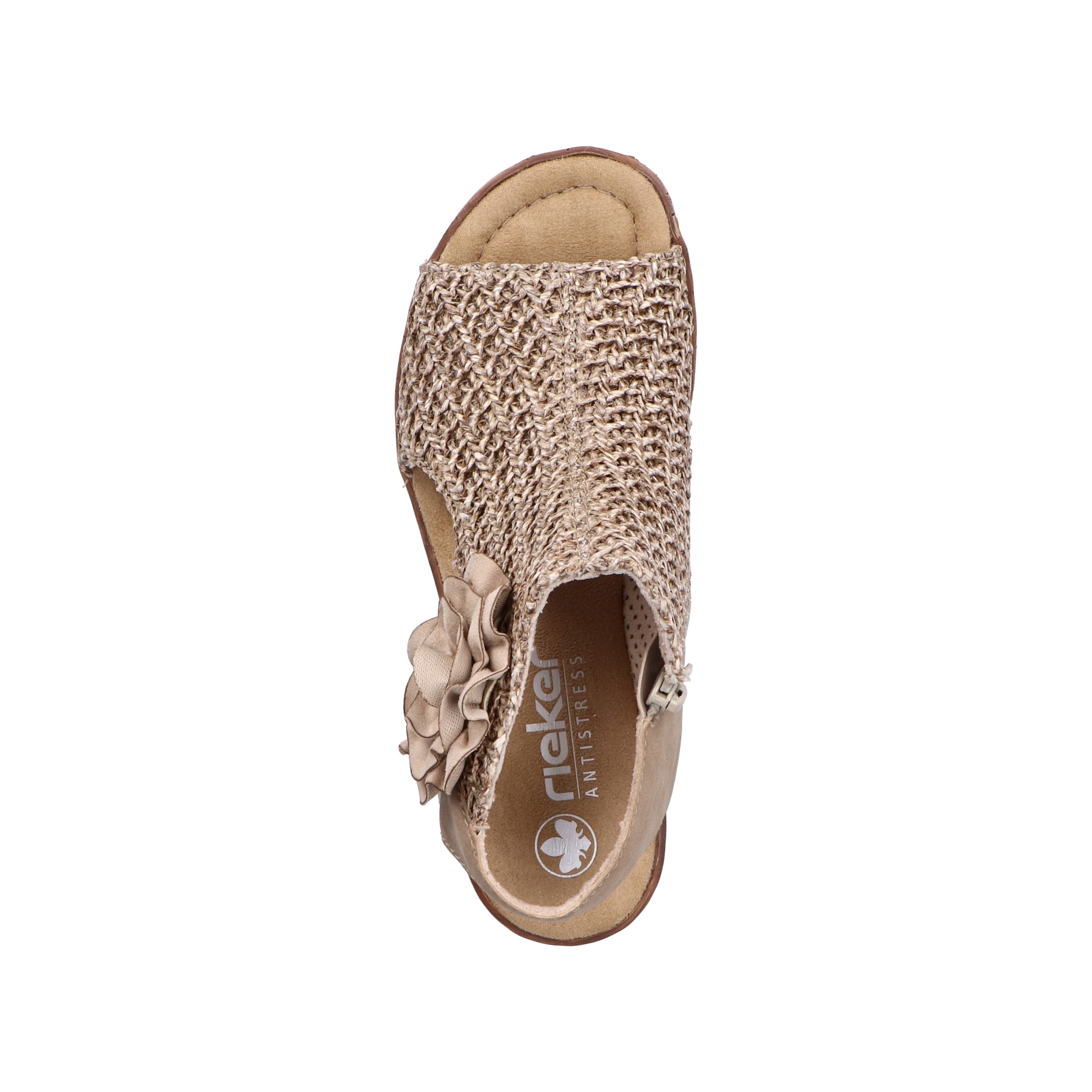 Rieker Sandales à tige  Sandale compensée, chaussure d'été, sandalette à plateforme avec fleur