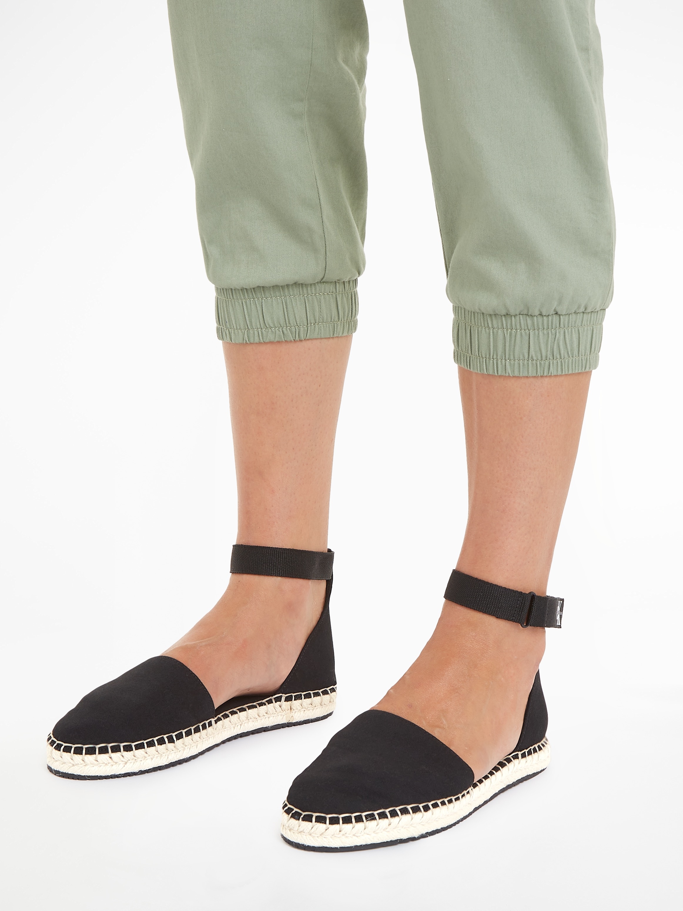 Calvin Klein Jeans Espadrille »EMMA 5C *I«, Strandschuh, Sommerschuhe, Sandale mit Klettriemchen und Juteabsatz