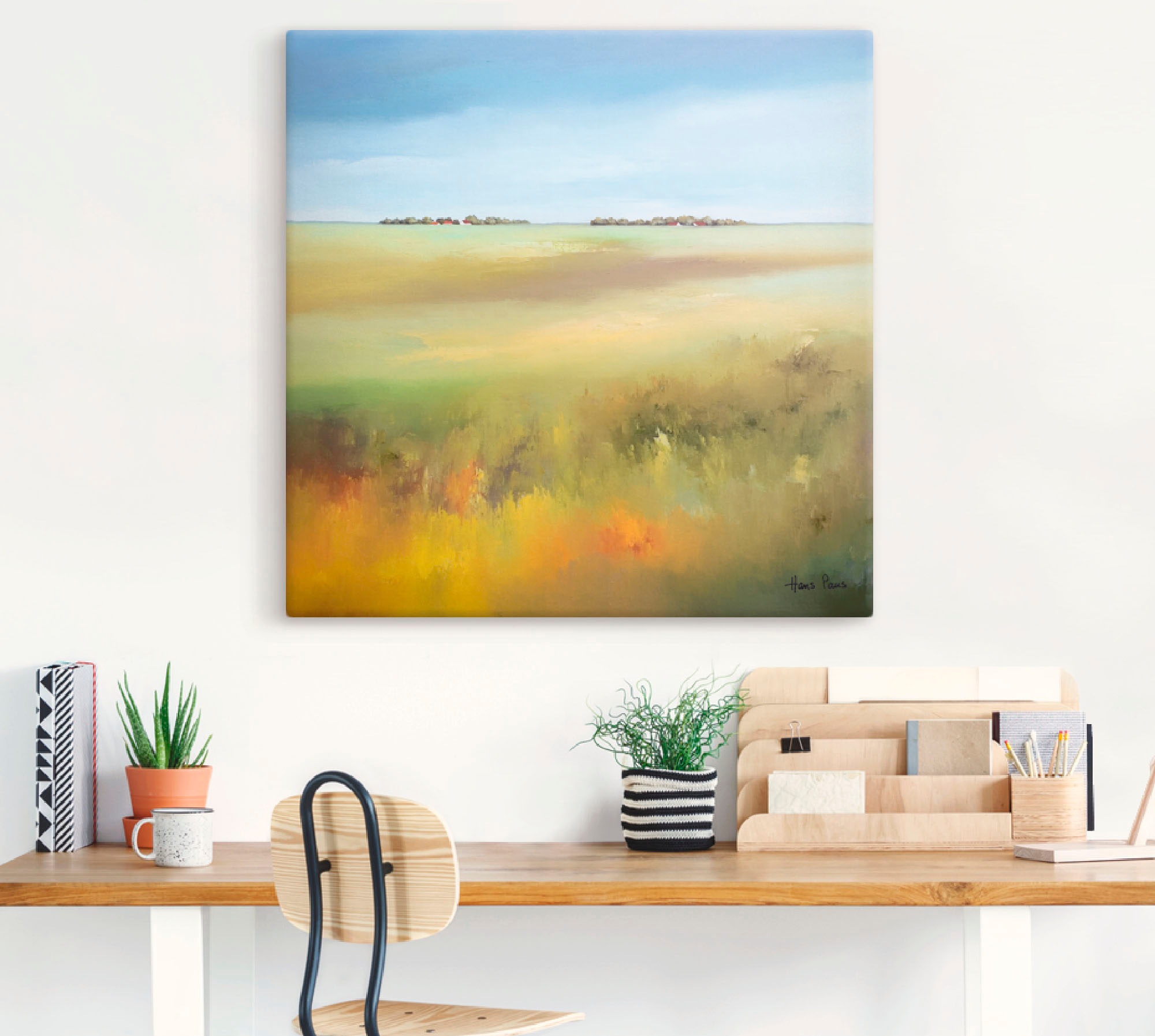 Artland Wandbild »Landschaft I« Felder 1 Stk. tlg. auf Holzrahmen gespannt