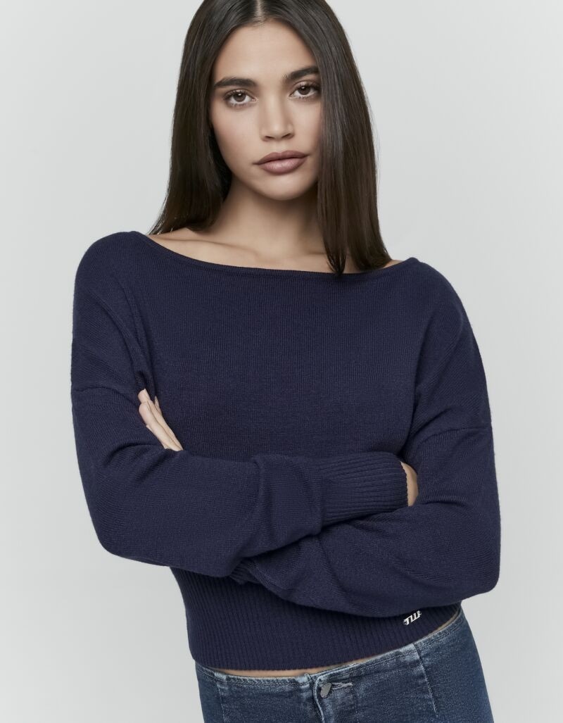 Tally Weijl Strickpullover »SPUVIWILMA« U-Boot Ausschnitt und breites Rippündchen