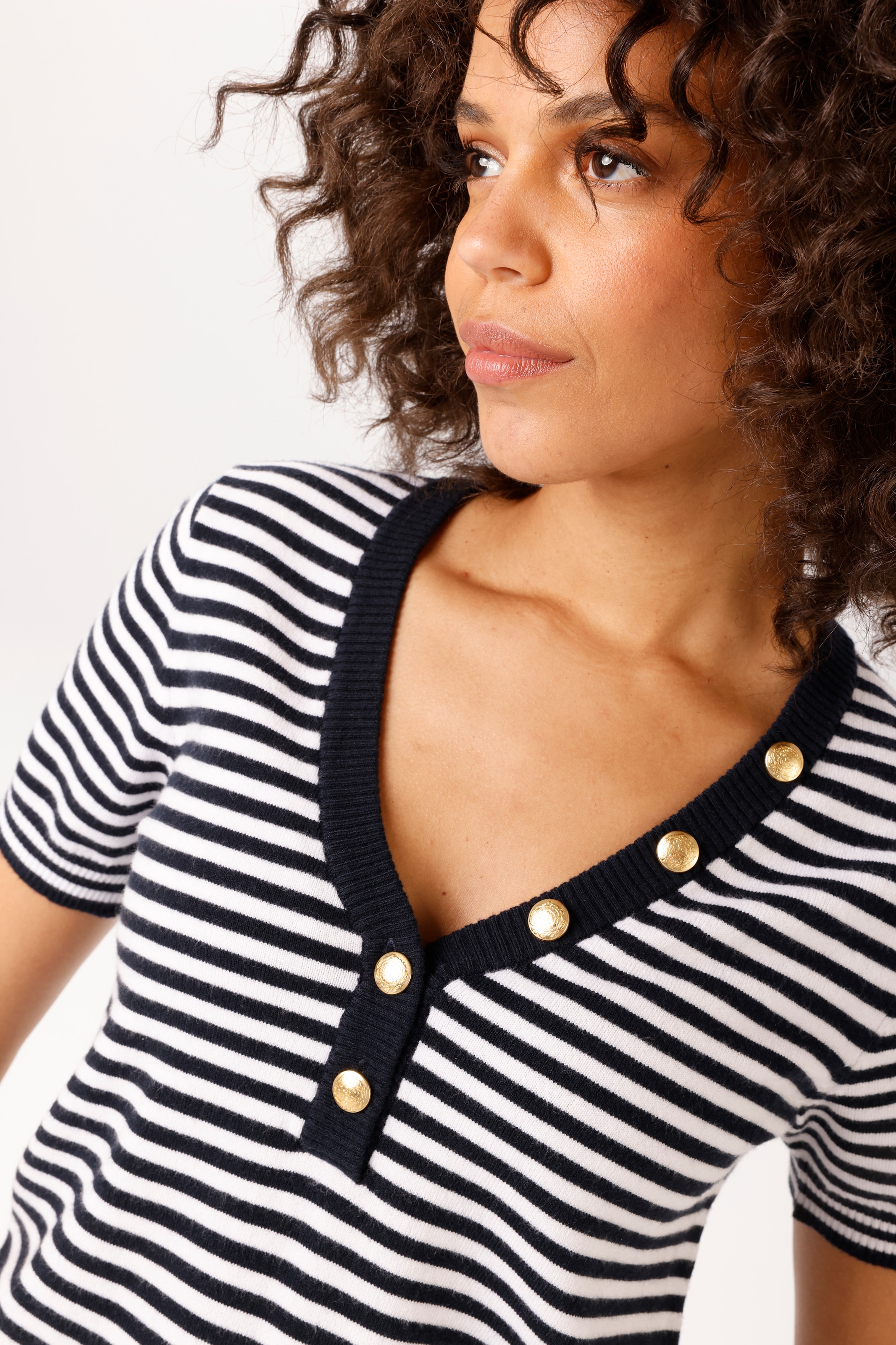 Aniston CASUAL Pull en tricot dans un motif rayé marin - NOUVELLE COLLECTION