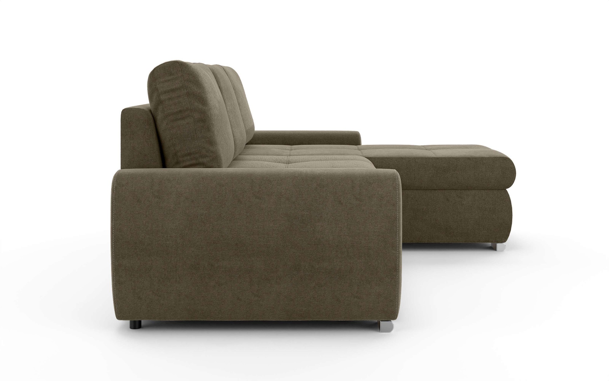 INOSIGN Ecksofa »HAVERHILL Schlafsofa mit Bettkasten, Masse B/H/T: 237/89/166 cm«, L-Form mit Recamiere links oder rechts bestellbar, Wellenunterfederung