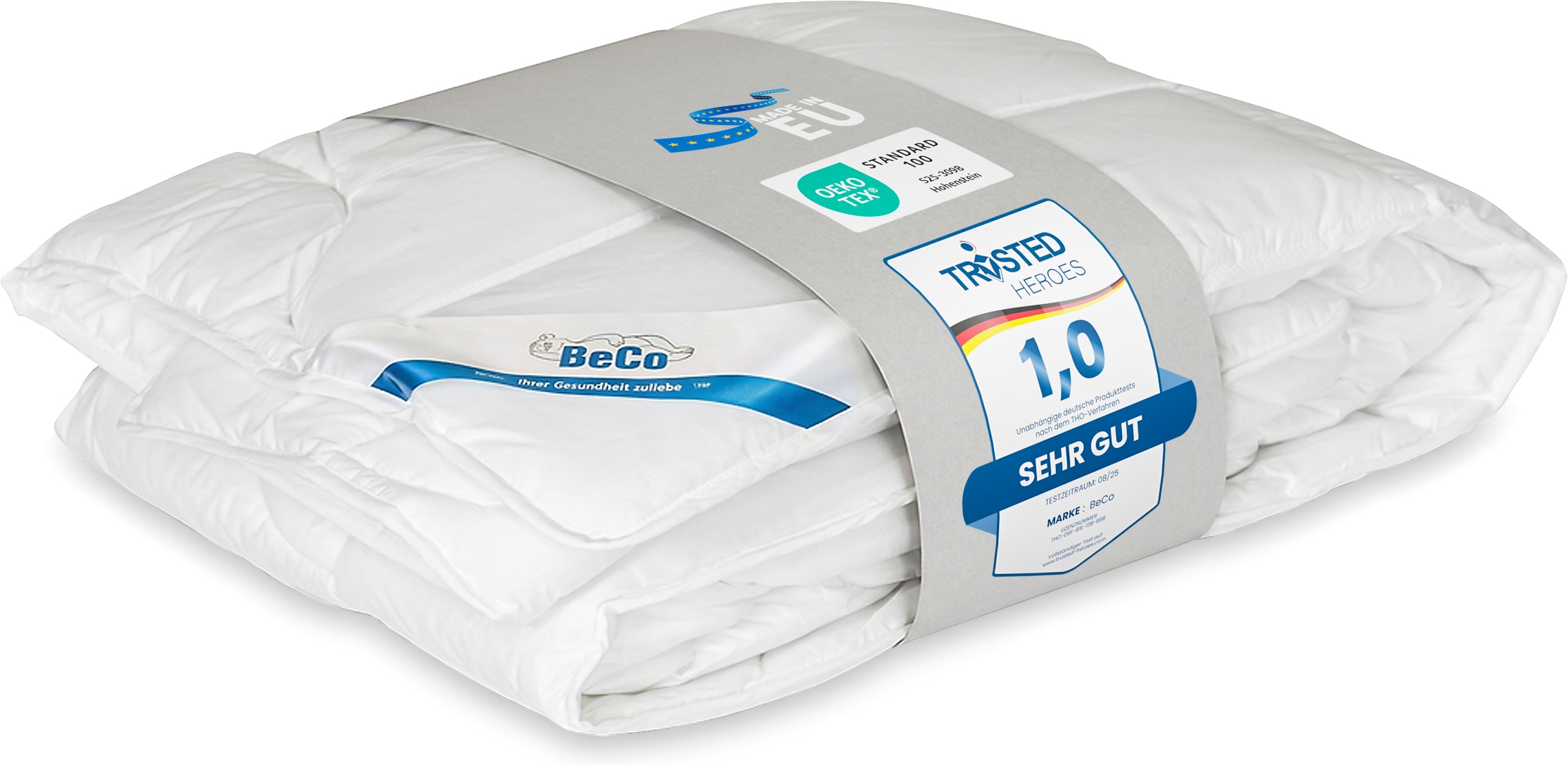 Beco Couette microfibre »BeCo Greenfirst, Bettdecke 135x200 und weitere Grössen!« léger Füllung fibre climatique 1 cuis tlg. Couette "normale" testée par Trusted Heroes avec une note de 1,0 !