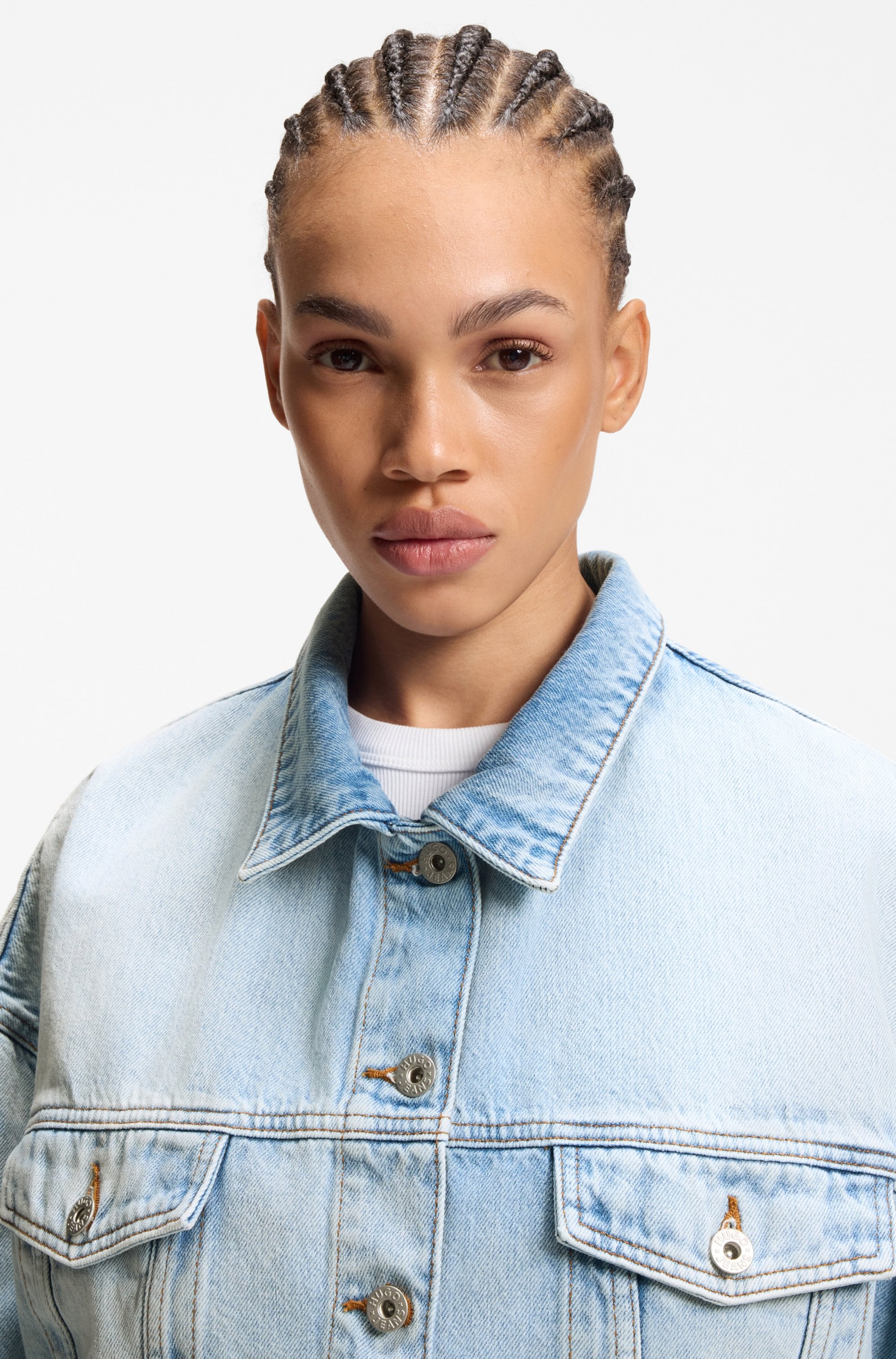 HUGO Blue Veste en jean »Lou« Boxy, leicht oversized
