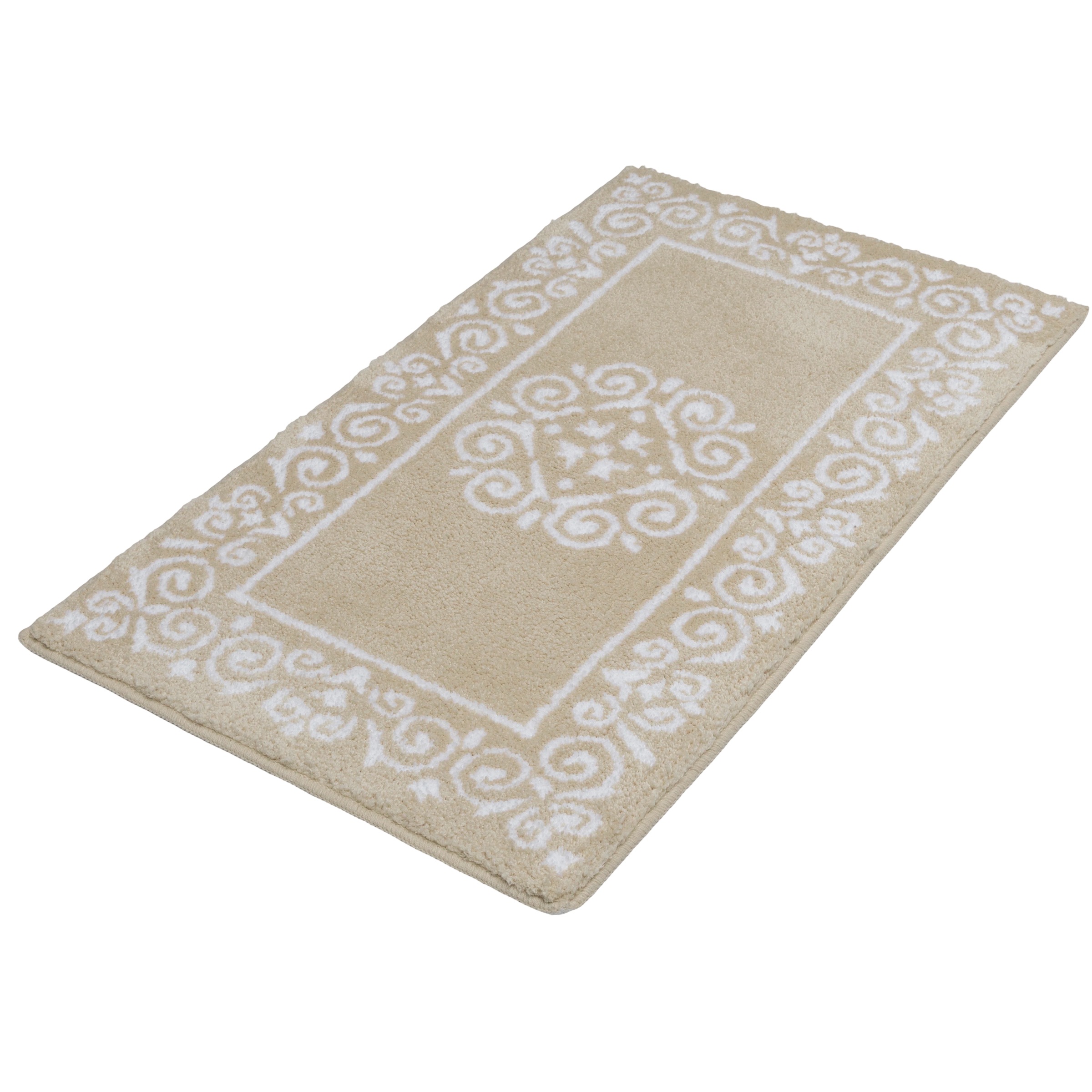 OTTO home Badematte "Dafna, Badteppich, Badvorleger, Badezimmer Teppich" Höhe 12 mm rutschhemmend beschichtet fußbodenheizungsgeeignet  schnell trocknend Orient-Optik, Vintage Design