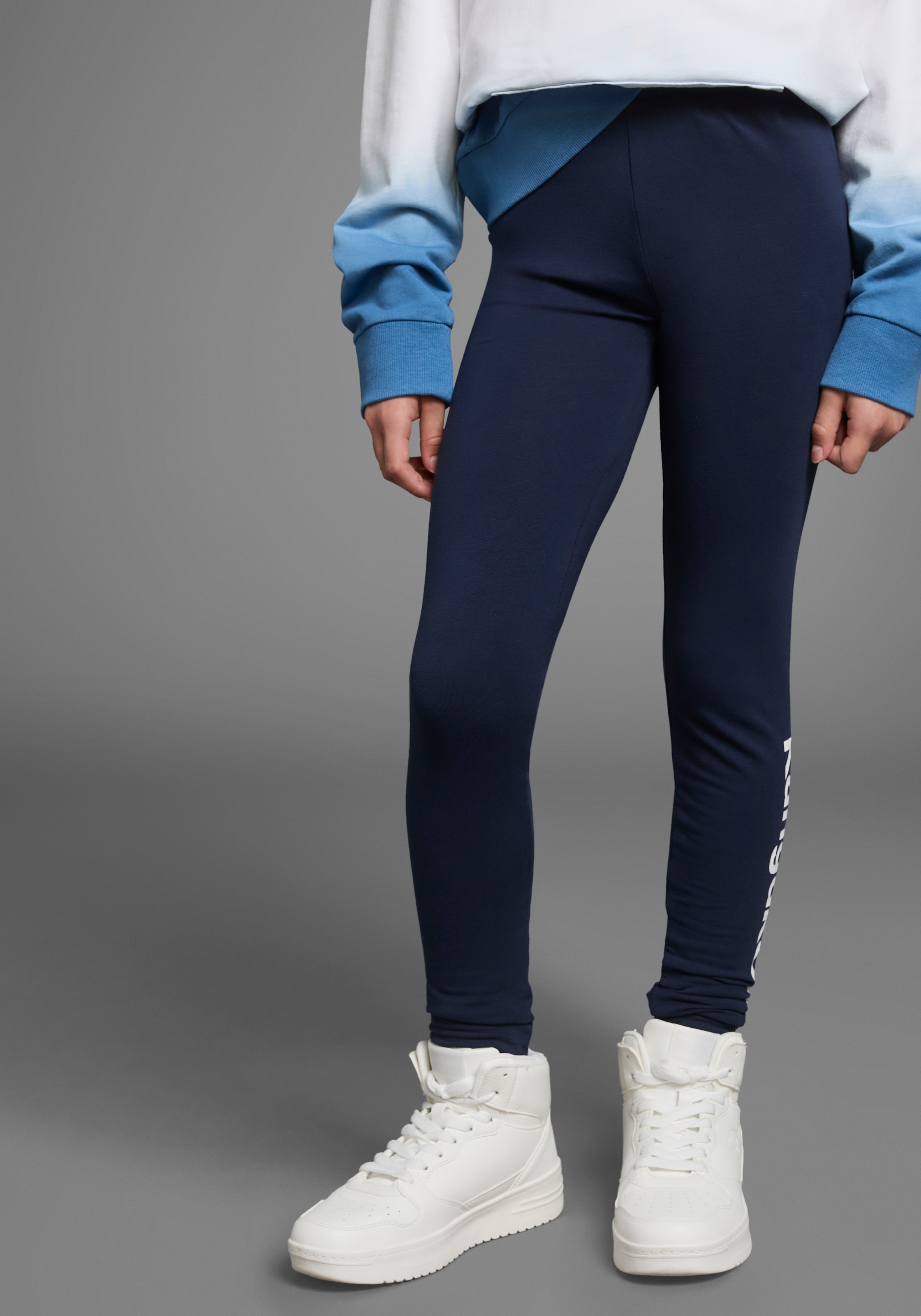 Image of KangaROOS Leggings ", Basic Leggings für grosse und kleine Mädchen" mit Logodruck