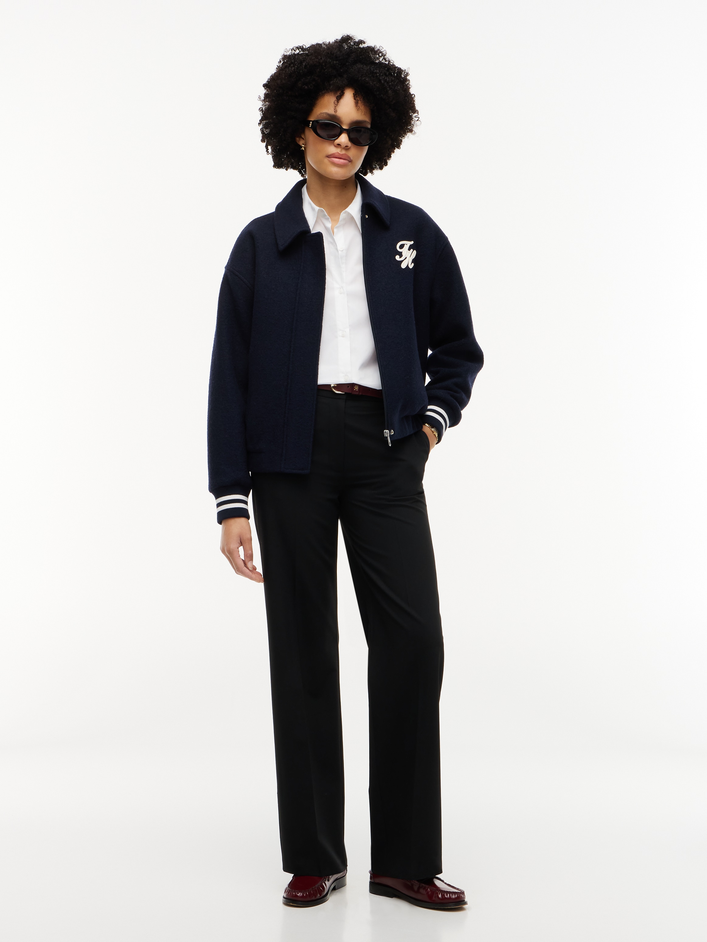 Tommy Hilfiger Pantalon de costume »VISCOSE BLEND STRAIGHT PANT«  Mélange de matériaux, coupe droite, disponible en grandes tailles