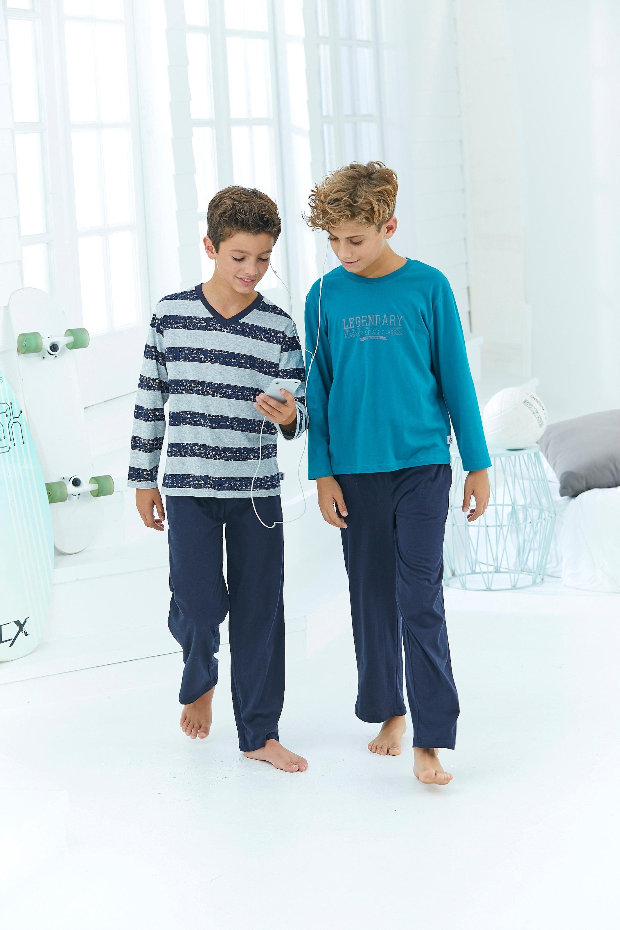 ✌ le jogger® Pyjama, (4 tlg., 2 Stück), in langer Form Acheter en ligne