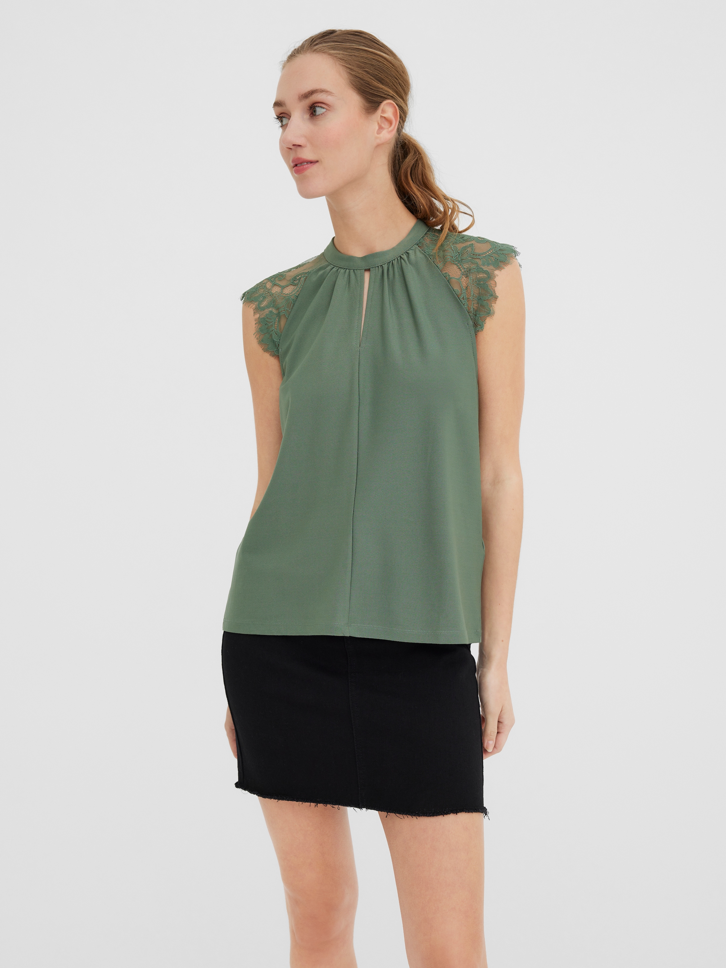 Vero Moda Spitzentop »VMMILLA SL LACE TEE«