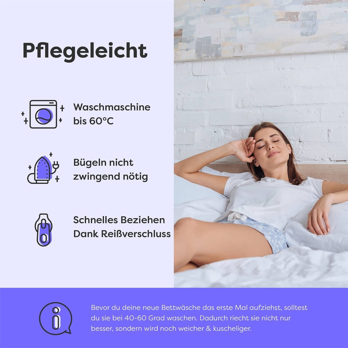 Wolkenfeld Kissenbezug »Mikrofaser Kissenbezug - Allergiker Kopfkissenbezug - unfassbar weich« Grösse 80x80, 40x80 und 70x90 cm; versteckter Reissverschluss