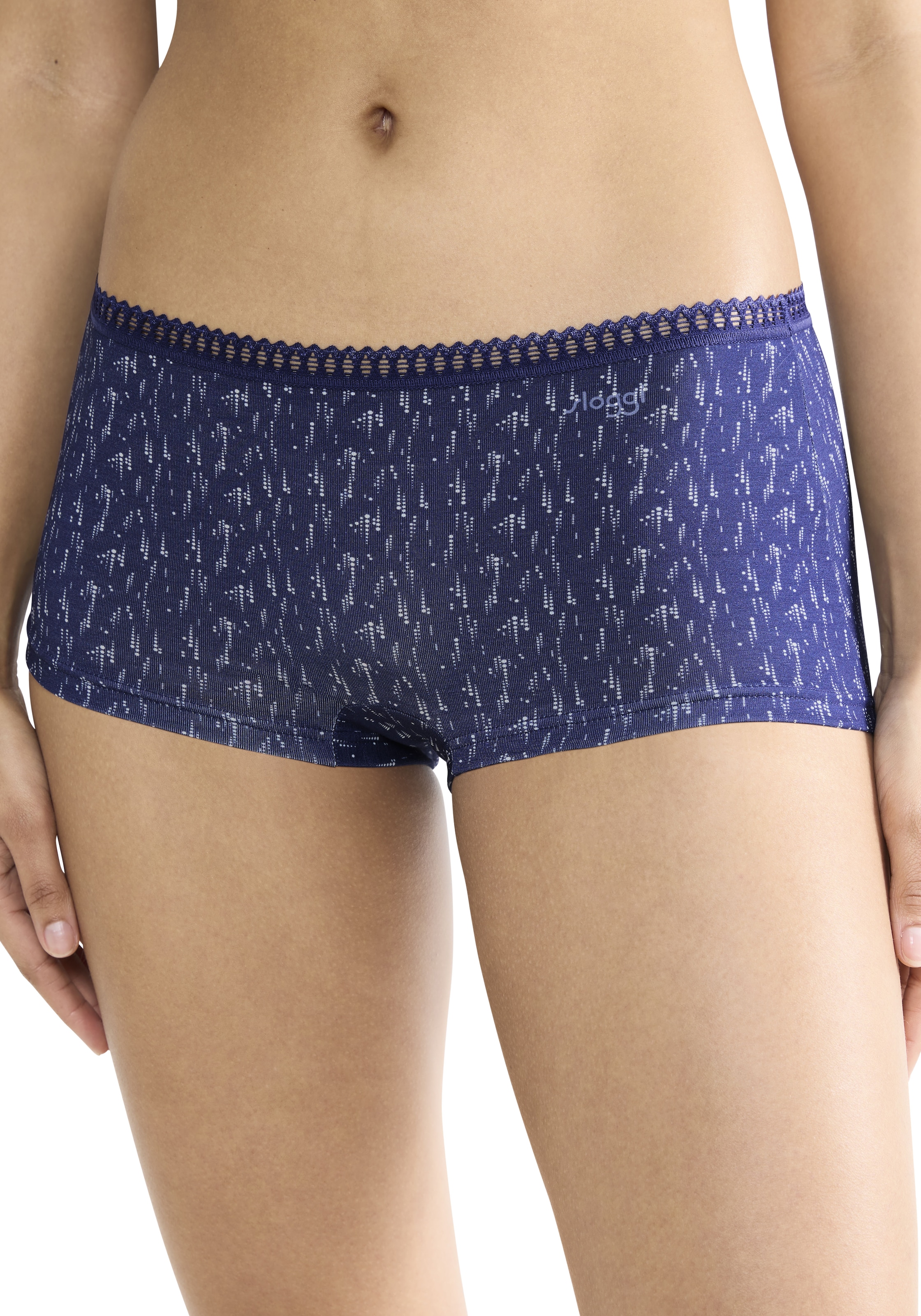 sloggi Panty »GO Crush« 3er Pack,  mit Spitzendetails, Cotton-Mix