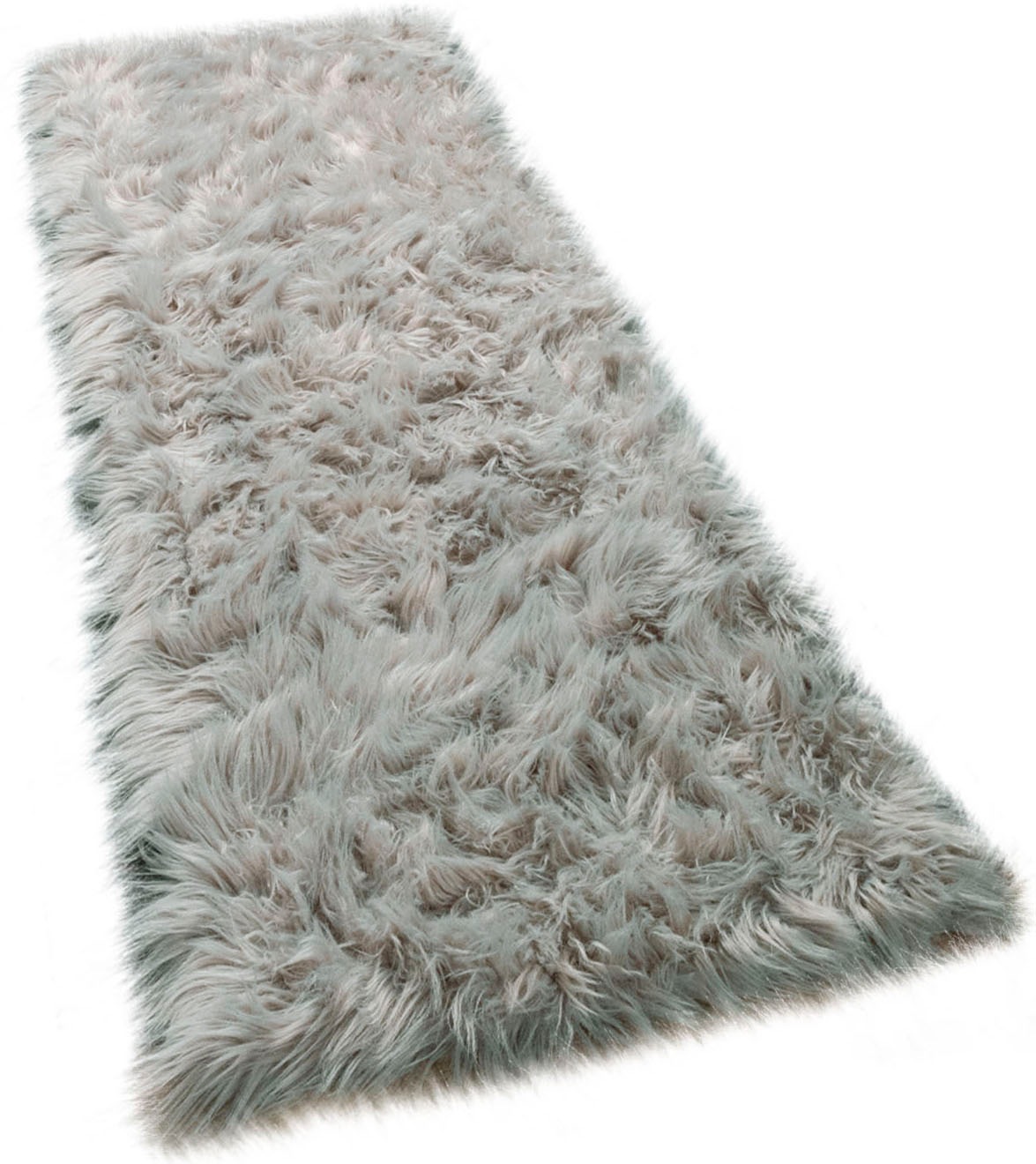 Paco Home Hochflor-Läufer »Playa 960«, rechteckig, 64 mm Höhe, Läufer, Kunstfell, Flokati-Optik, weich und flauschig, Uni-Farben