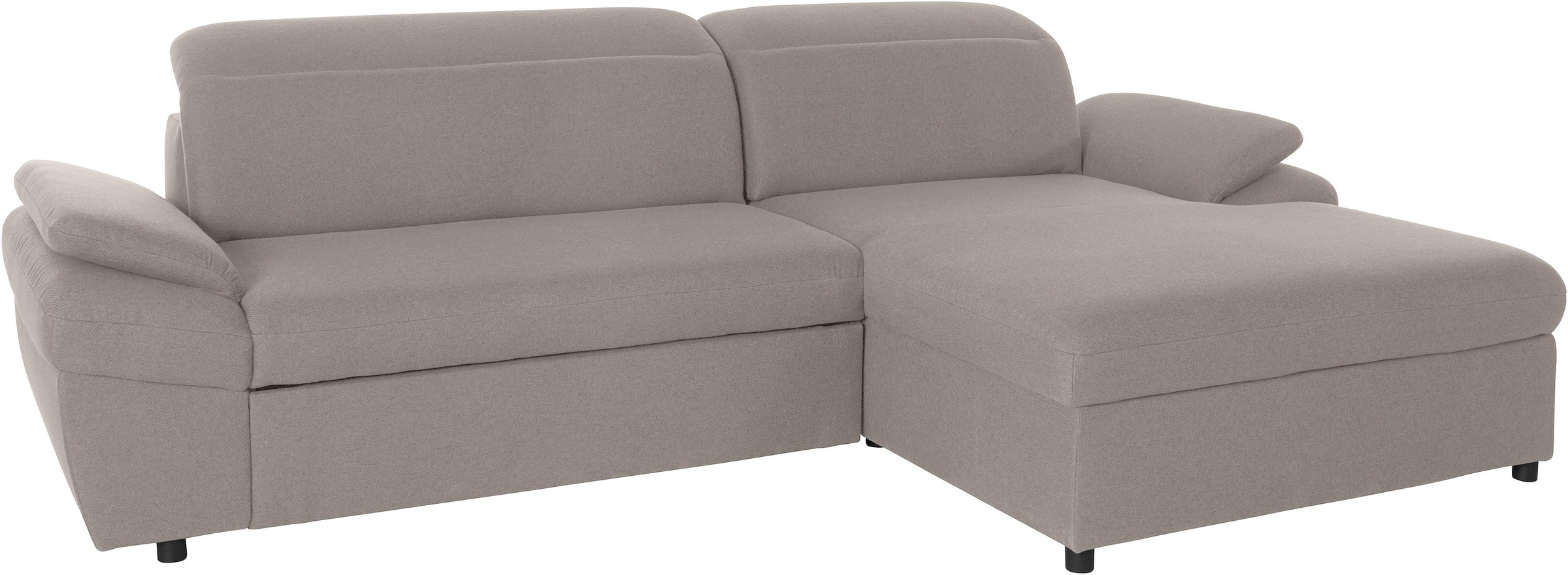 exxpo - sofa fashion Ecksofa »Kyoto, inkl. Kopfteil- und Armteilverstellung, hoher Sitzkomfort«, wahlweise mit Bettfunktion und Bettkasten, hochwertige Bezüge, L-Form