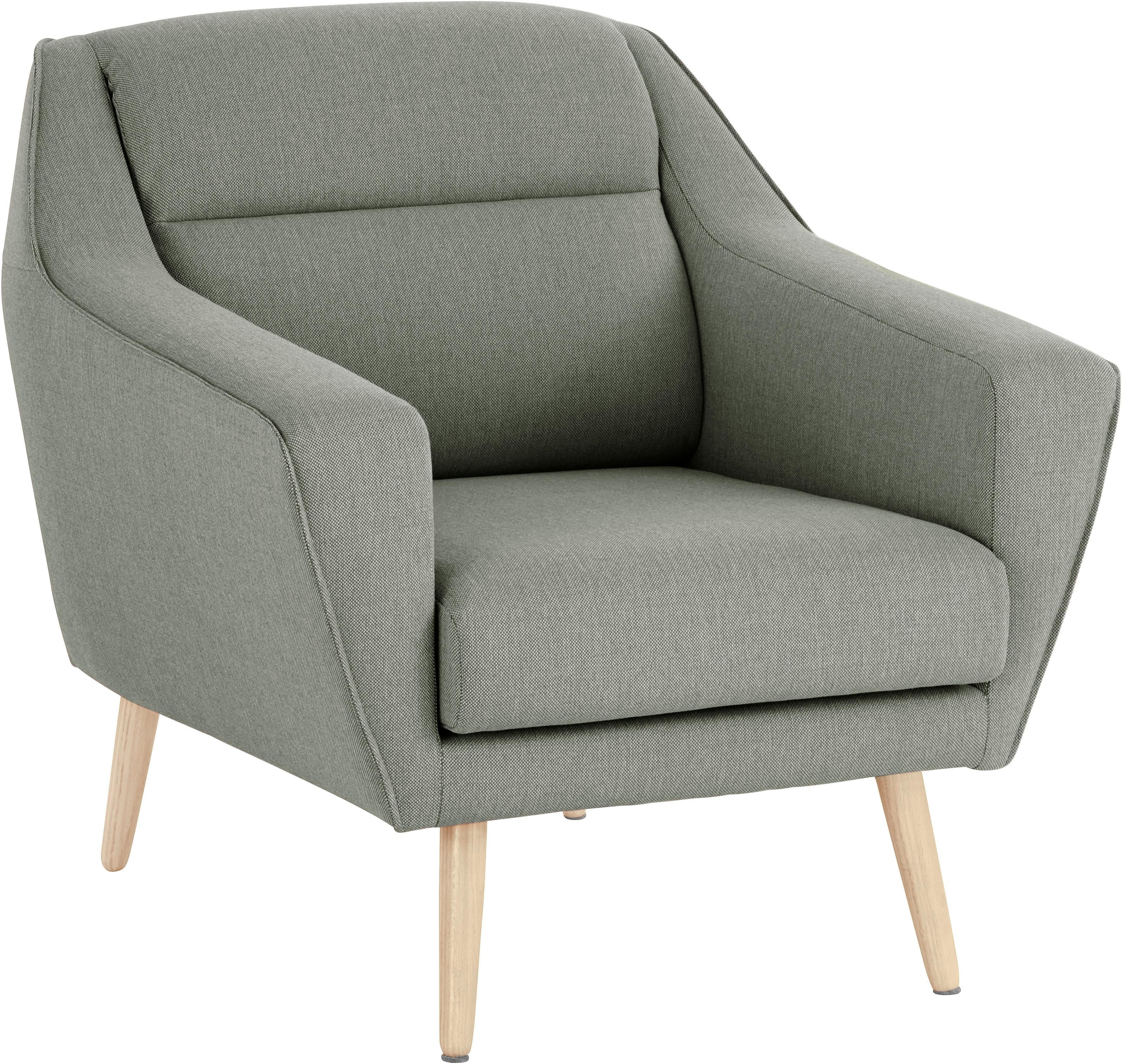 andas Sessel »Bille«, mit Naht im Rückenkissen und Eiche-Beinen, Design by Morten Georgsen