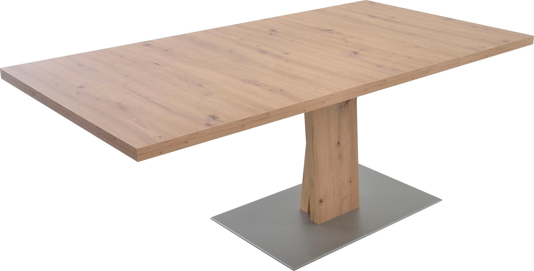 K+W Komfort & Wohnen Esstisch »Giacomo II Ausziehtisch« Artisan Eiche Nachbildung, mit Schiebe-Ansteckplatte, Bodenplatte MDF