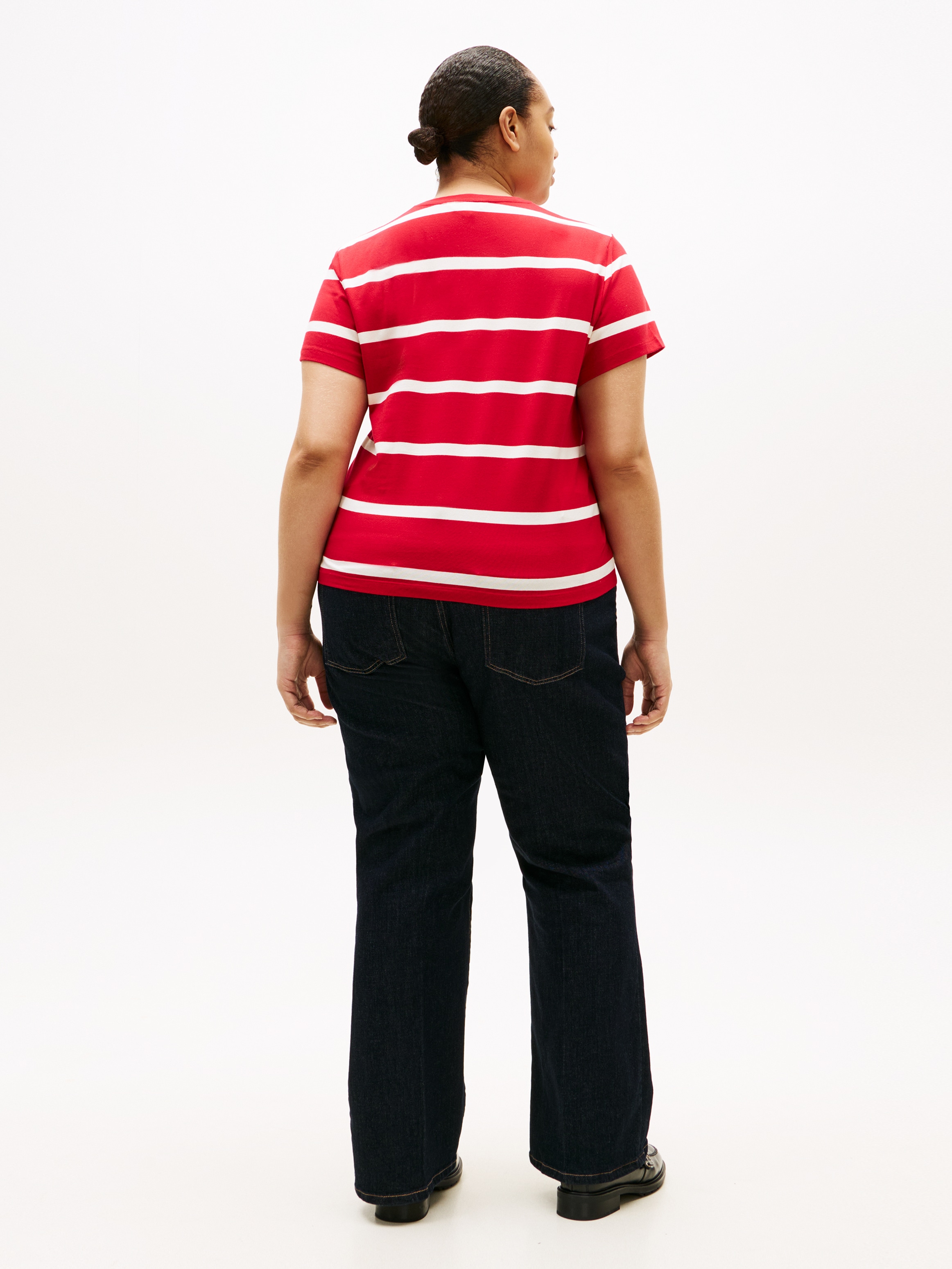 Tommy Hilfiger Curve T-shirt à manches courtes »CRV TH SCRIPT REG C-NK SS TEE« in grossen Grössen