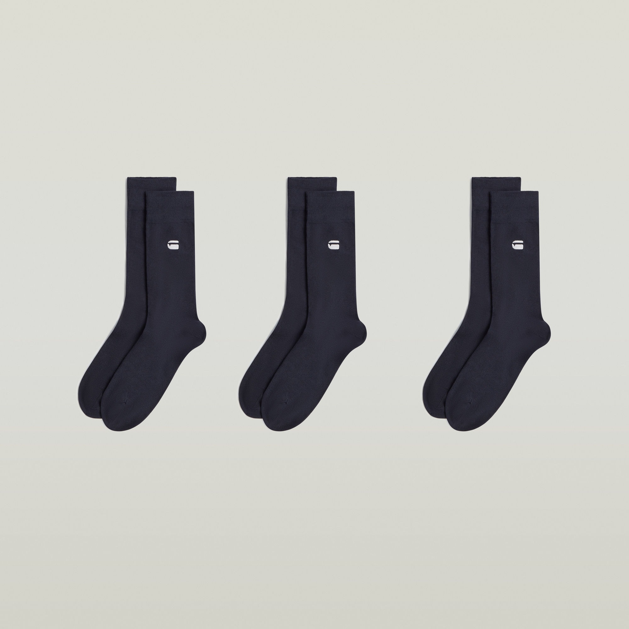 G-STAR Chaussettes »SAGE, 3 PACK SOCKS« Paquet, 3 Couple tlg. Uni avec broderie logo