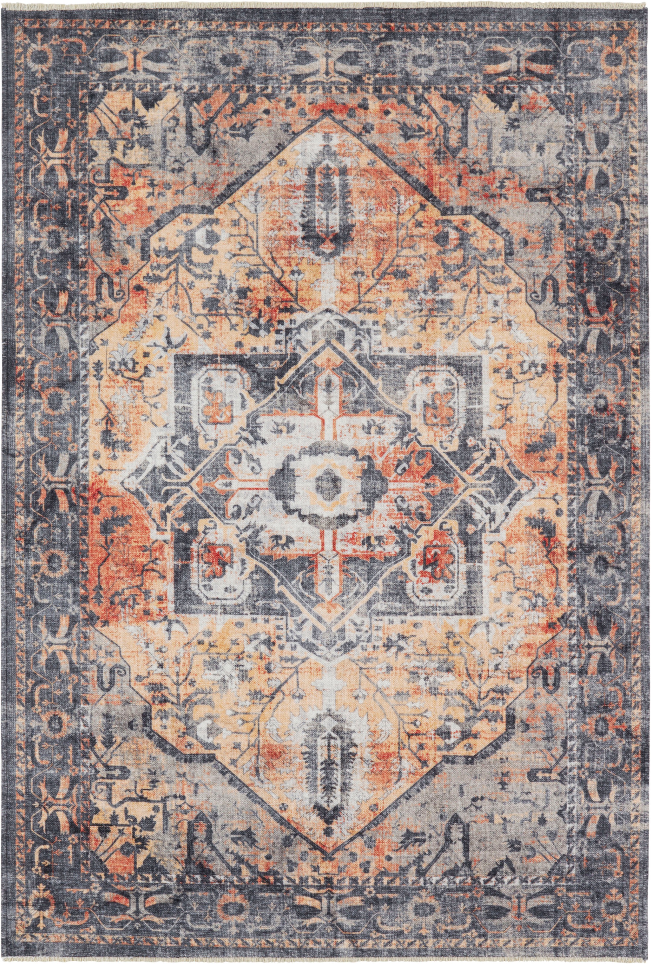 Image of NOURISTAN Teppich »Heriz Janda«, rechteckig, 7 mm Höhe, Orient Optik, Used Look, Wohnzimmer, Schlafzimmer, Arbeitszimmer, Robust, Pflegeleicht, Gekettelt bei Ackermann Versand Schweiz