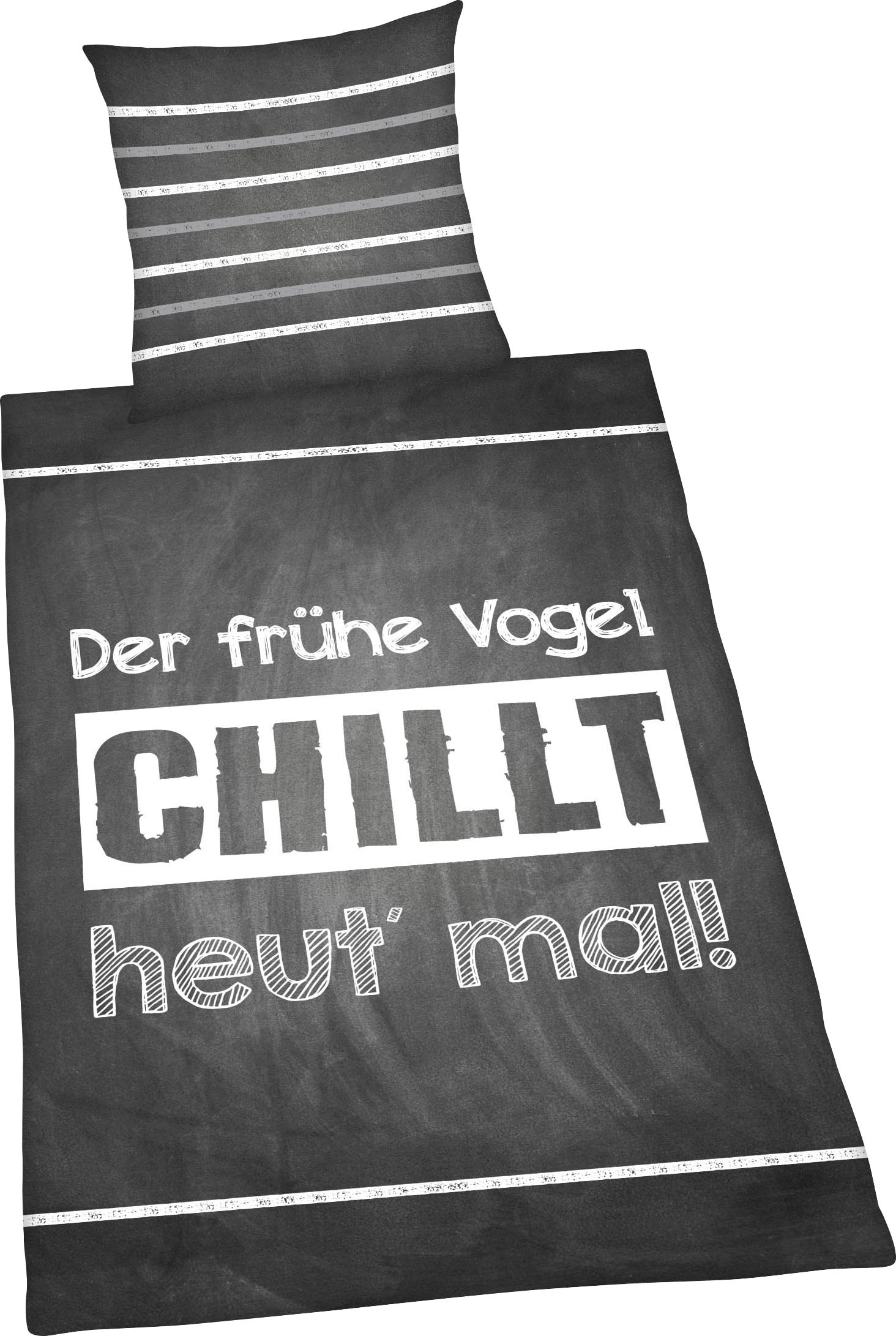Herding Young Collection Linge de lit réversible »Sprüche« 2 cuis avec phrase amusante