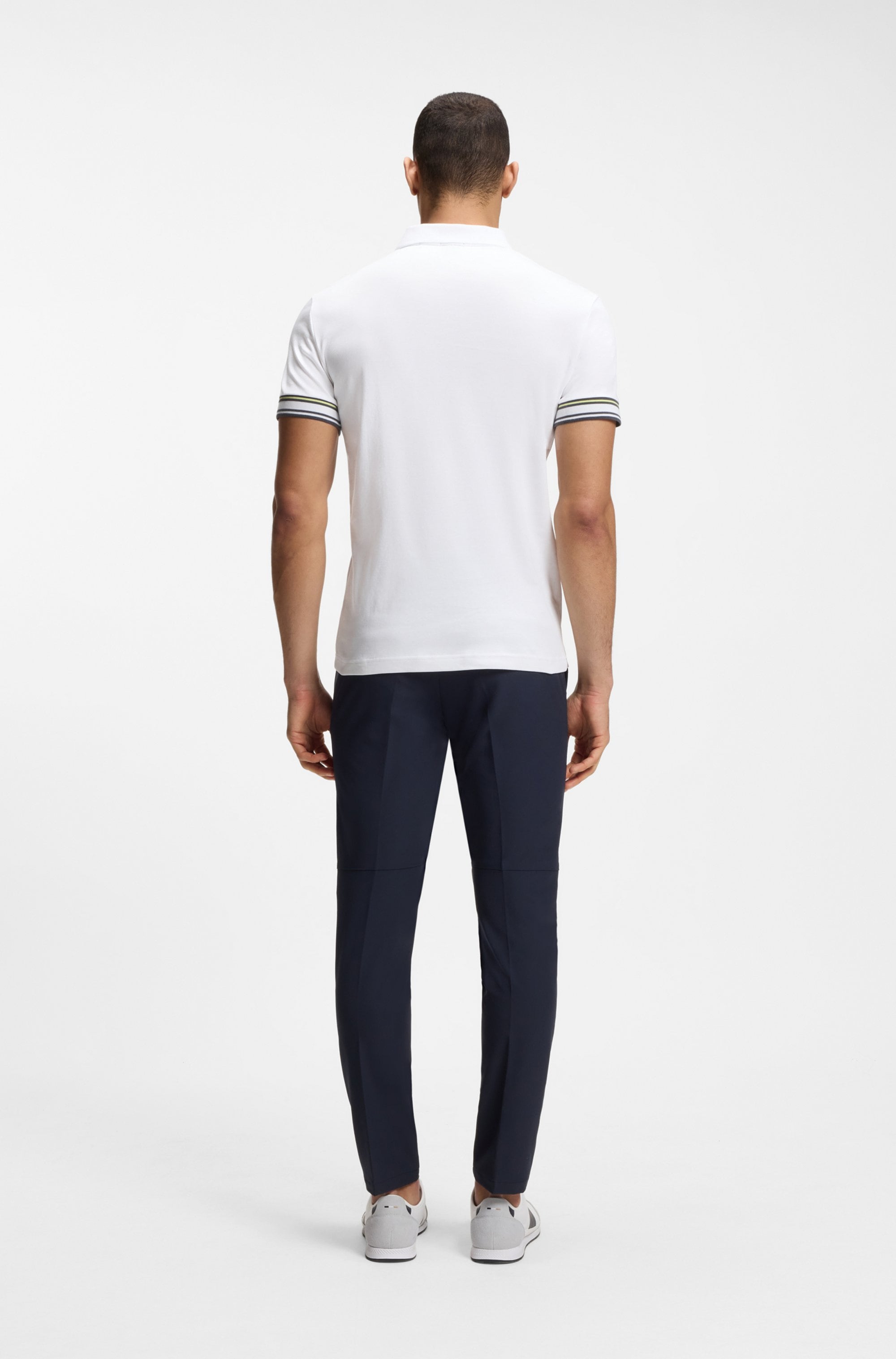 BOSS GREEN Polo »Polo Zone« mit Piqué-Streifen und einem Logo am Ärmel