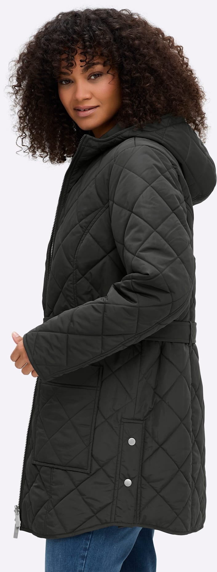 Sheego Veste réversible mit Kapuze