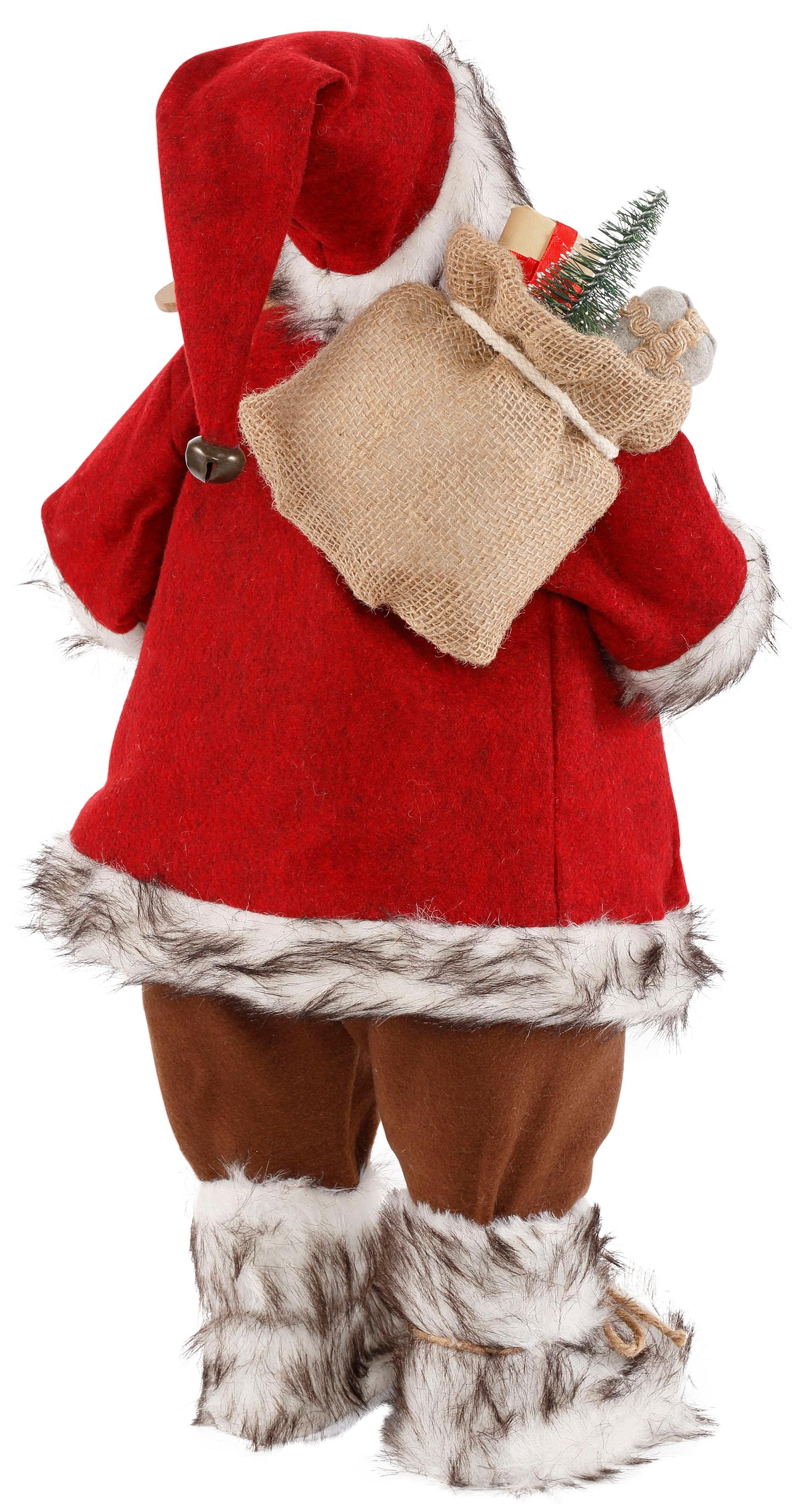 Skiern Weihnachtsdeko, dem Dekofigur, mit kaufen HOSSNER und unter »Santa HOMECOLLECTION Geschenken«, Weihnachtsfigur Weihnachtsmann Arm -