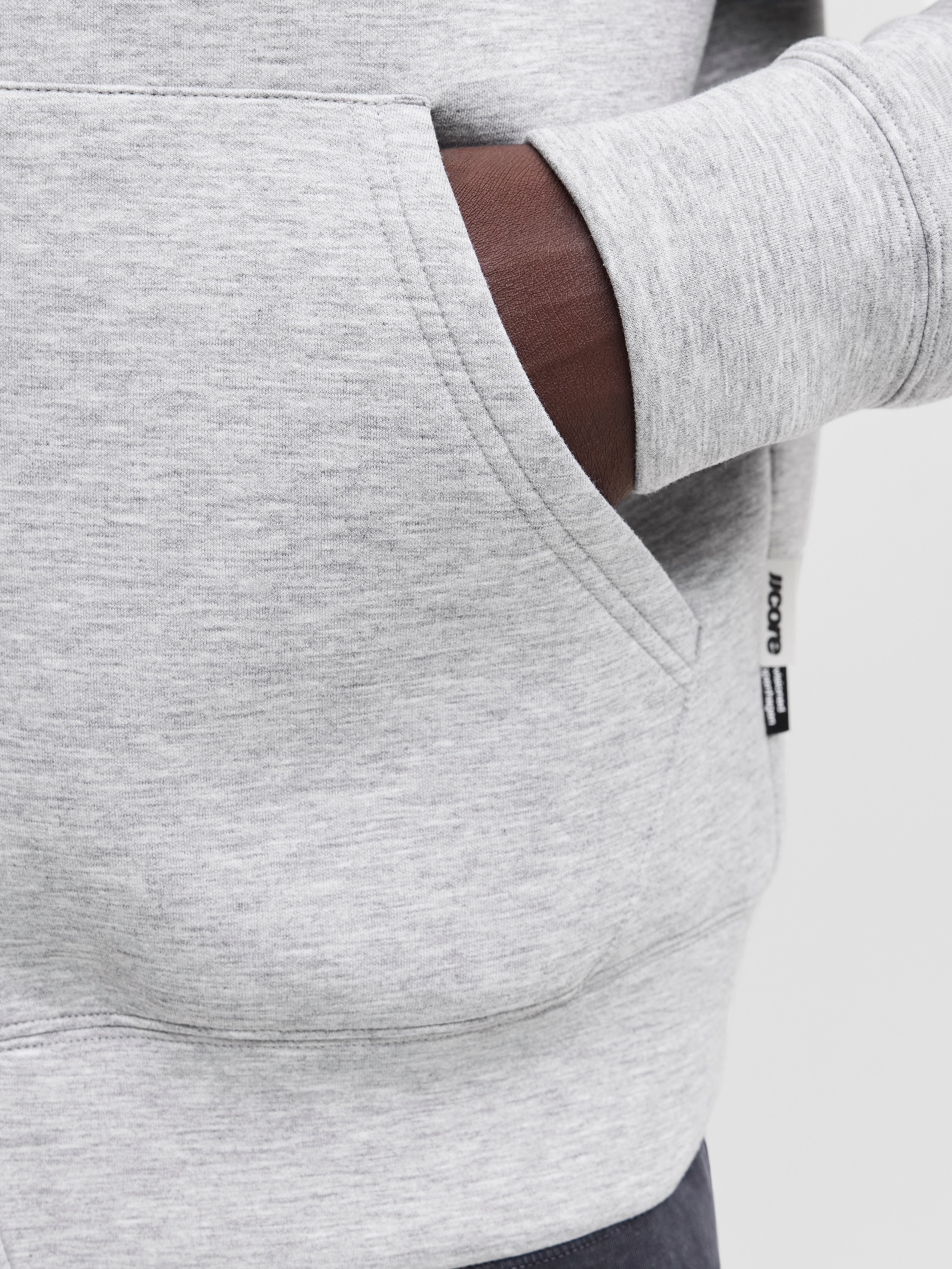 Jack & Jones Kapuzensweatjacke »JCOLEGACY SWEAT SCUBA ZIP HOOD NOOS« Materialmix, locker geschnitten