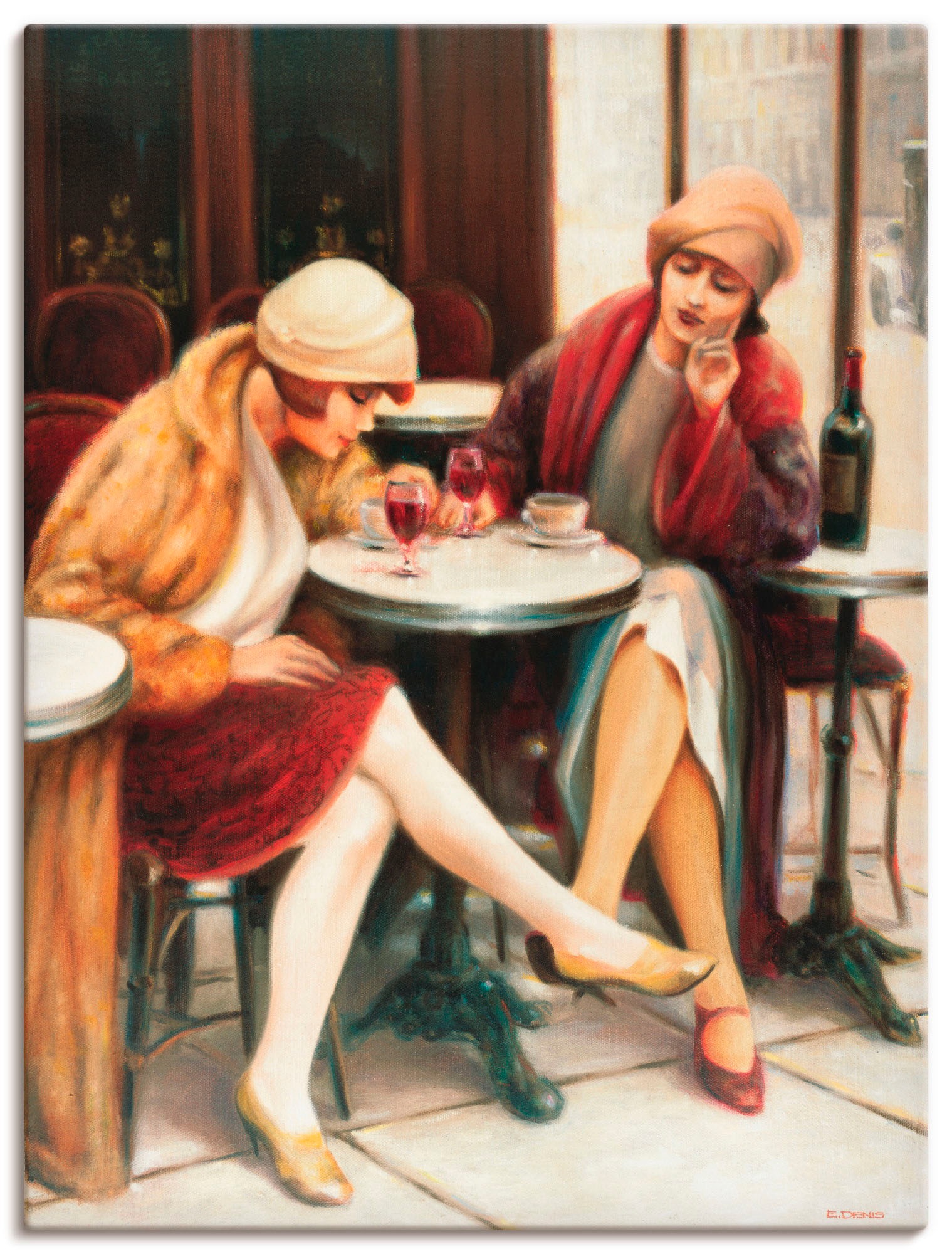 Image of Artland Wandbild "Cafe II" Frau 1 Stk. tlg. als Leinwandbild, Poster in verschied. Grössen