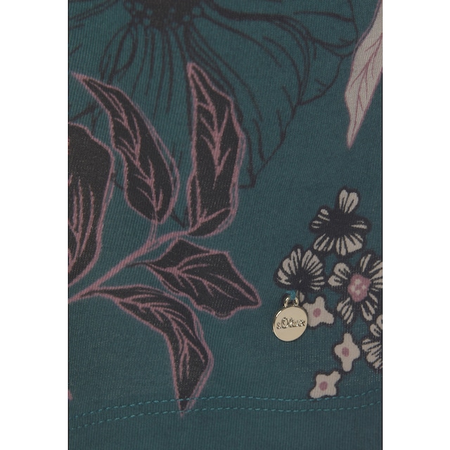 s.Oliver Nachthemd, im Blumenmuster mit 3/4-Ärmeln versandkostenfrei auf