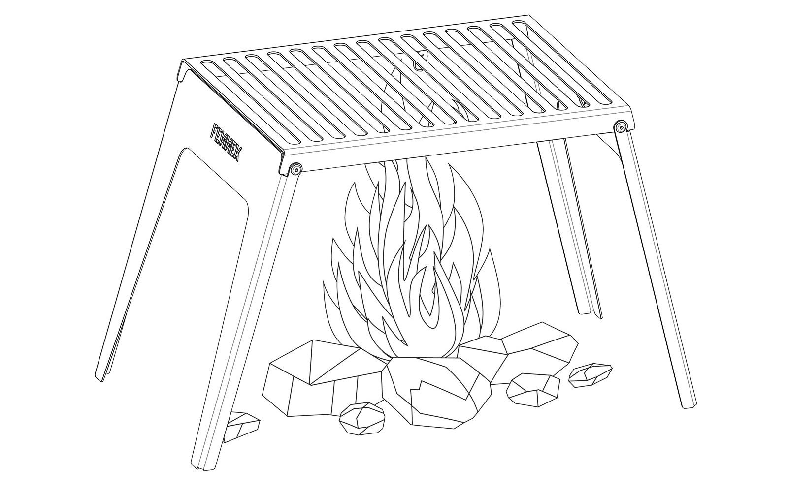 Fennek Grill Grillrost »zu Hobo Premium, Edelstahl«