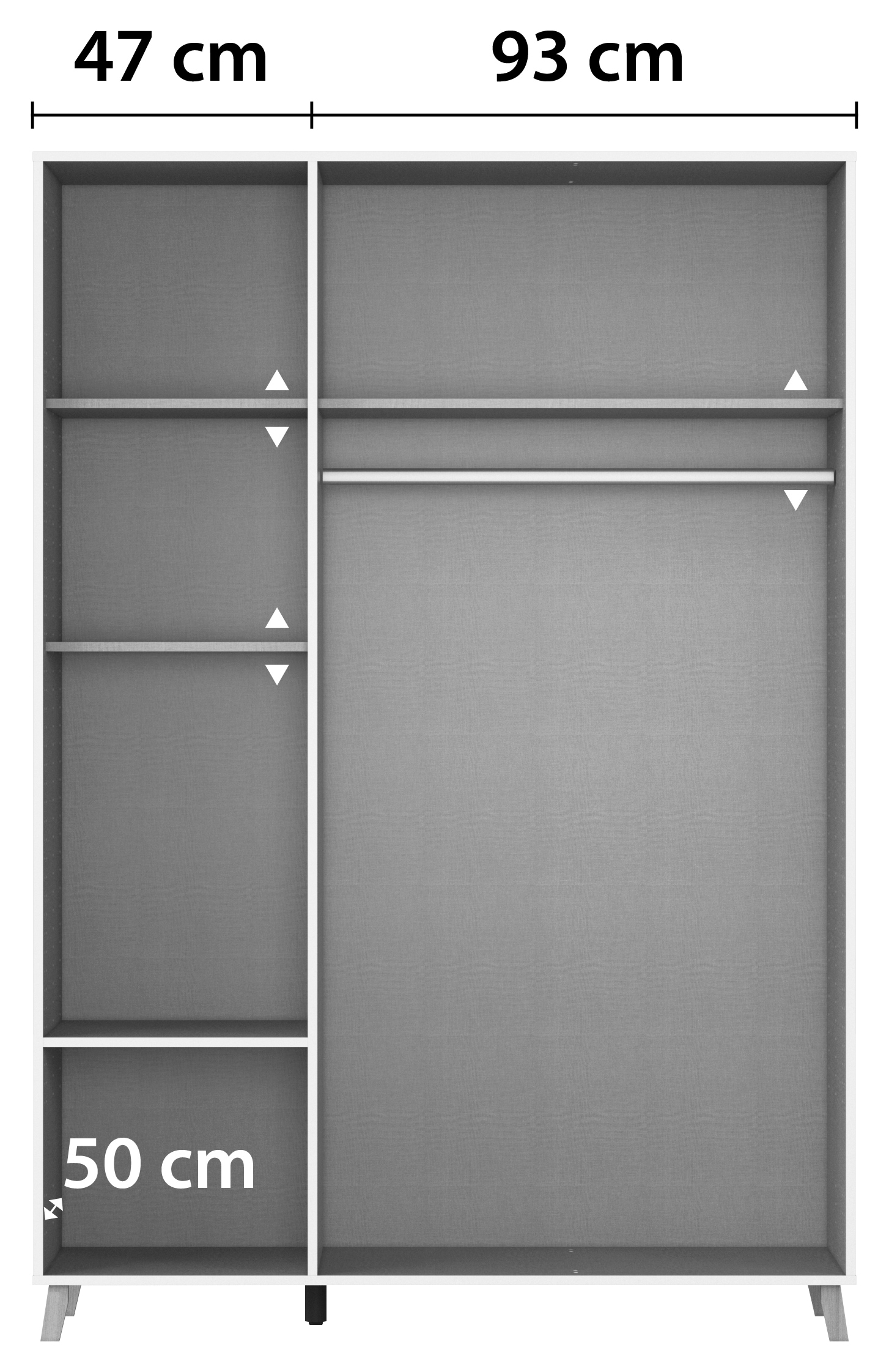 rauch Drehtürenschrank »Kleiderschrank Schrank Garderobe SHINJO Breiten 93/140/187 cm« in 3 verschiedenen Ausstattungen BASIC/CLASSIC/PREMIUM,  Griffe und Füsse aus Massivholz mit 2 Schubladen MADE IN GERMANY