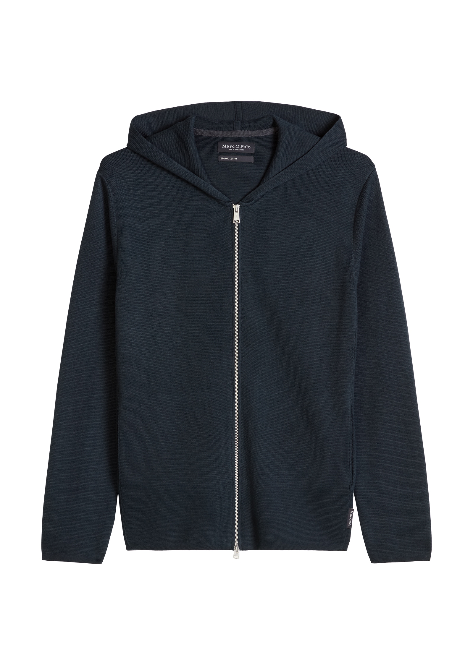 Marc O'Polo Cardigan à capuche en coton bio, coupe régulière