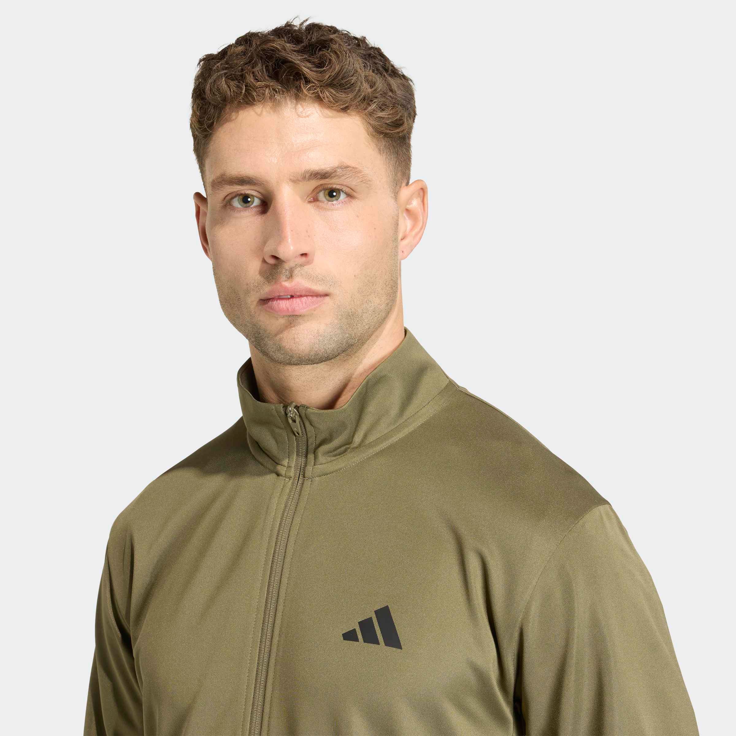 adidas Performance Veste d'entraînement »WORKOUT ESSENTIALS ALL-SET 3-STREIFEN, GEWIRKTES MATERIAL«