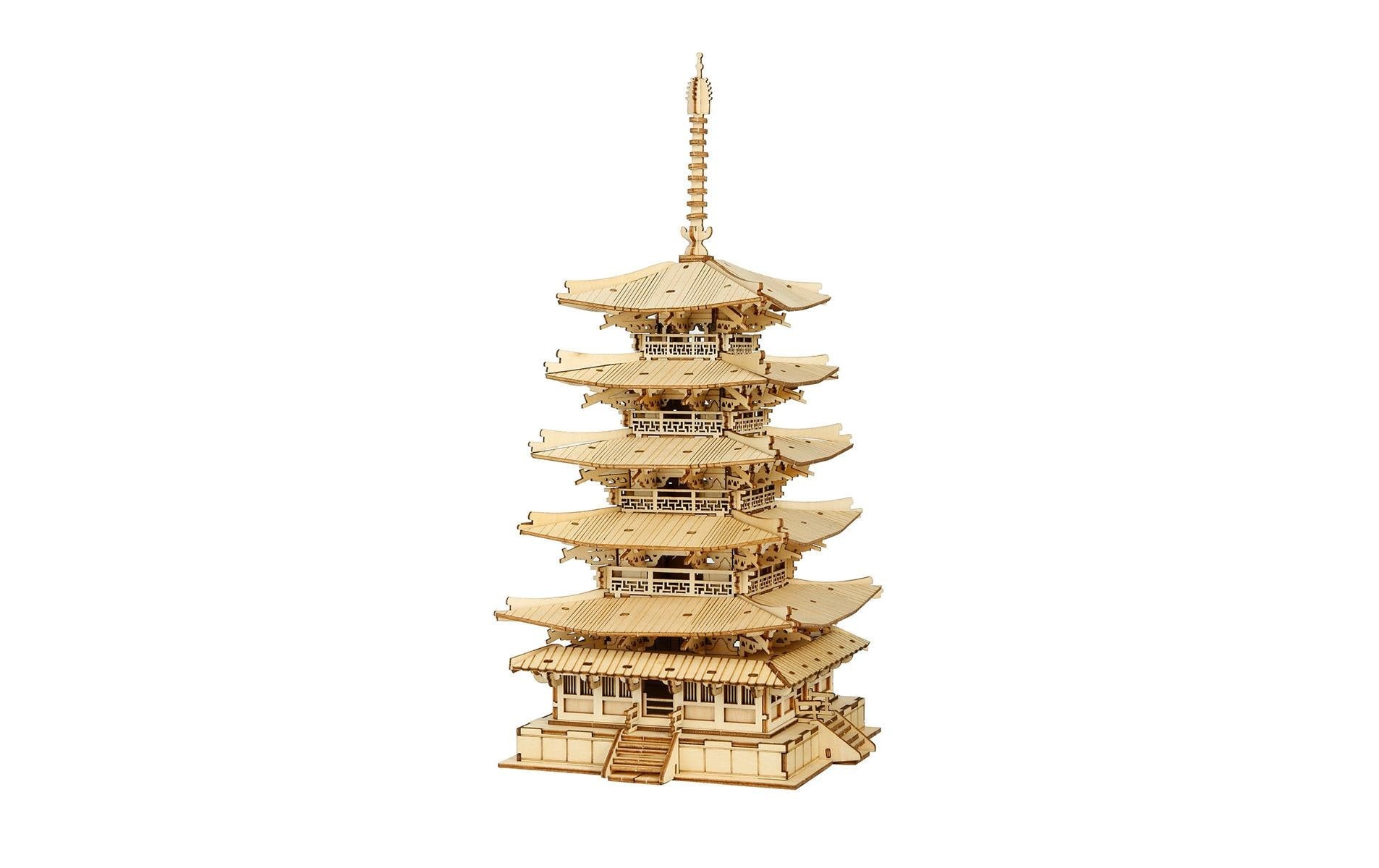 Image of Modellbausatz "Rolife Five-storied Pagoda Japanische Architektur 275 Teile" 275 Stk. tlg.