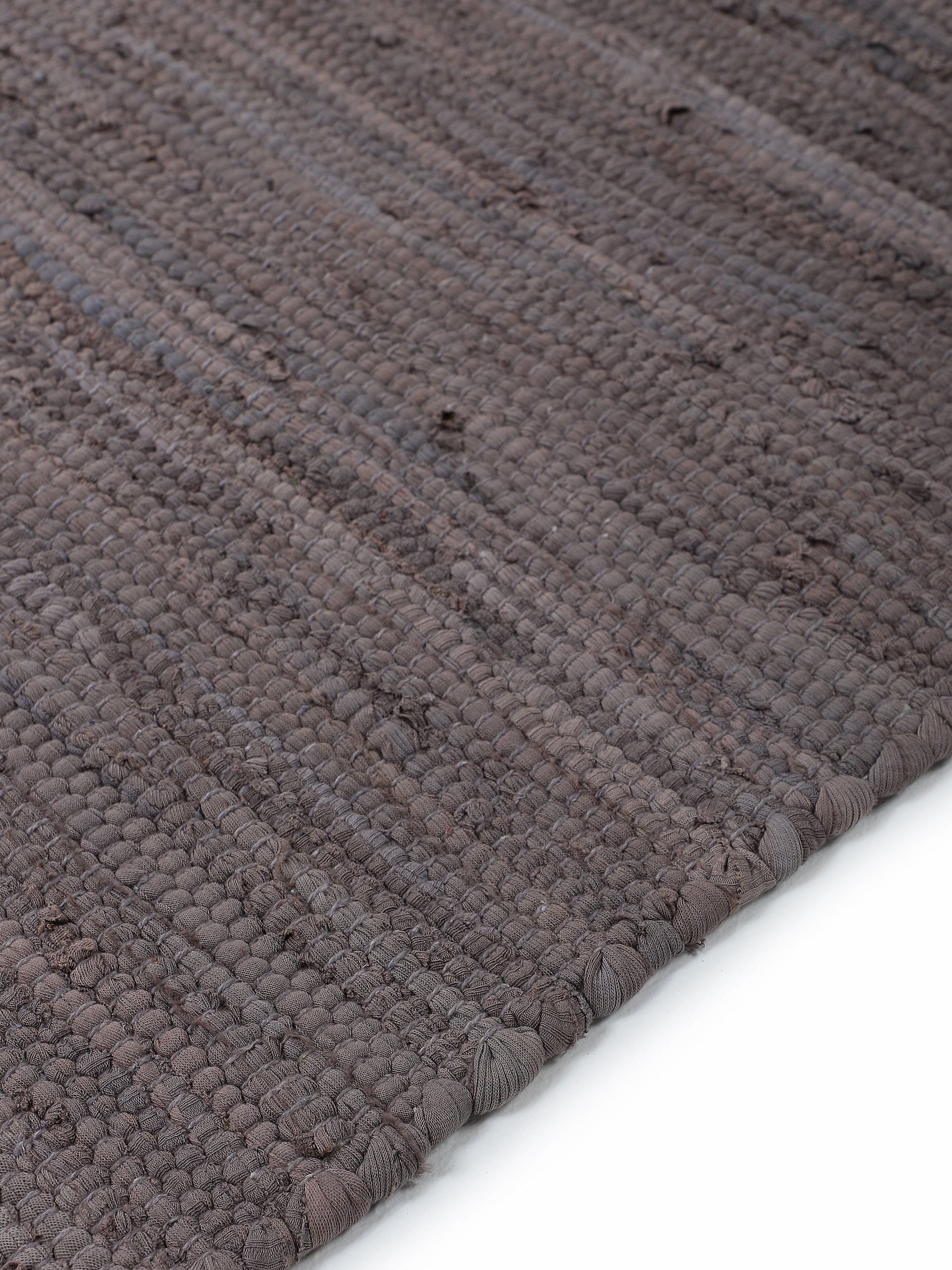 carpetfine Teppich »Kelim Chindi uni, auch als Läufer«, rechteckig, 5 mm Höhe, Wendeteppich, reine Baumwolle, handgewebt, Uni-Farben, mit Fransen