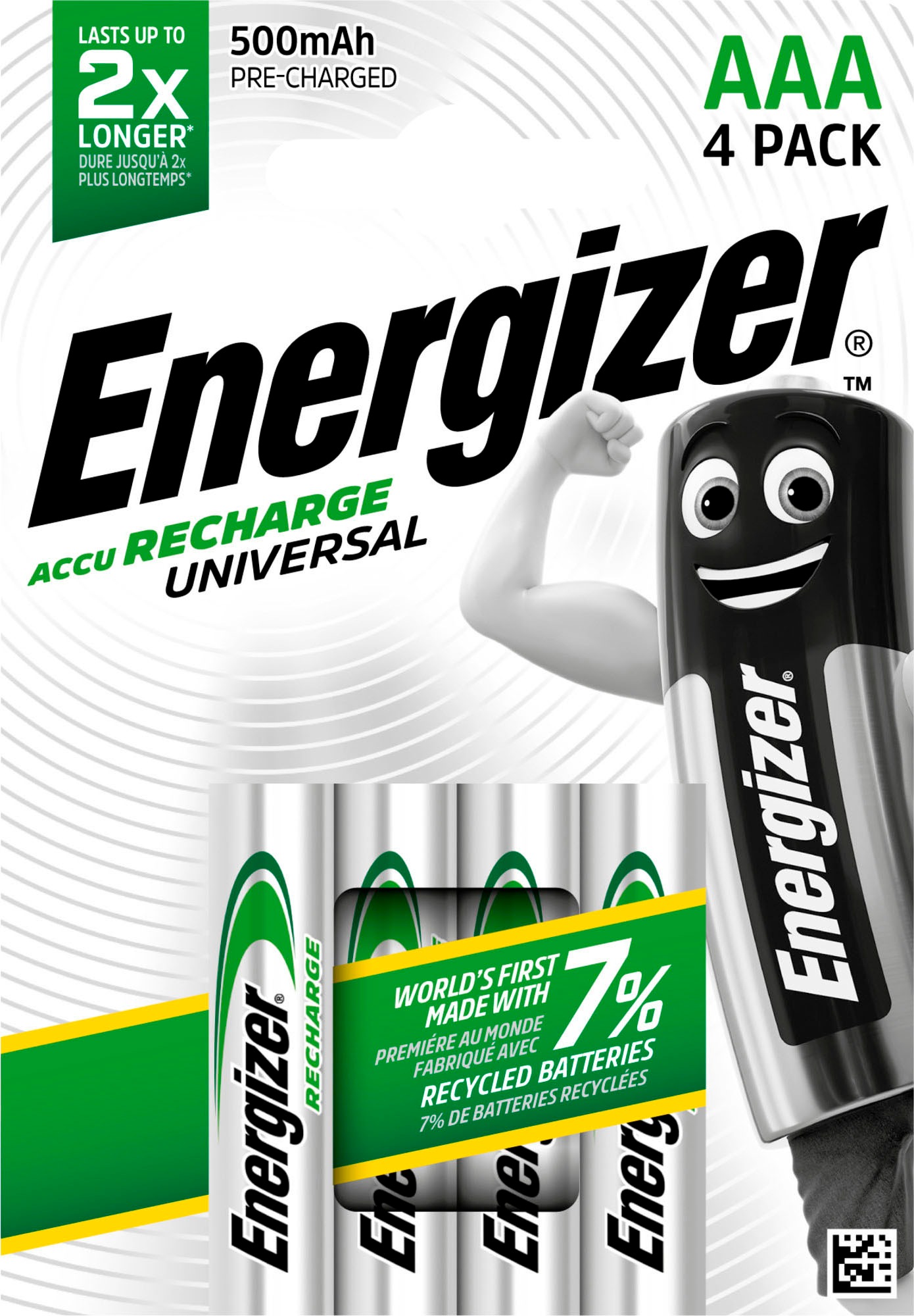 Image of Energizer Akku »NiMH Universal, Micro (AAA), 500 mAh, vorgeladen 4 Stück«, Micro, AAA bei Ackermann Versand Schweiz