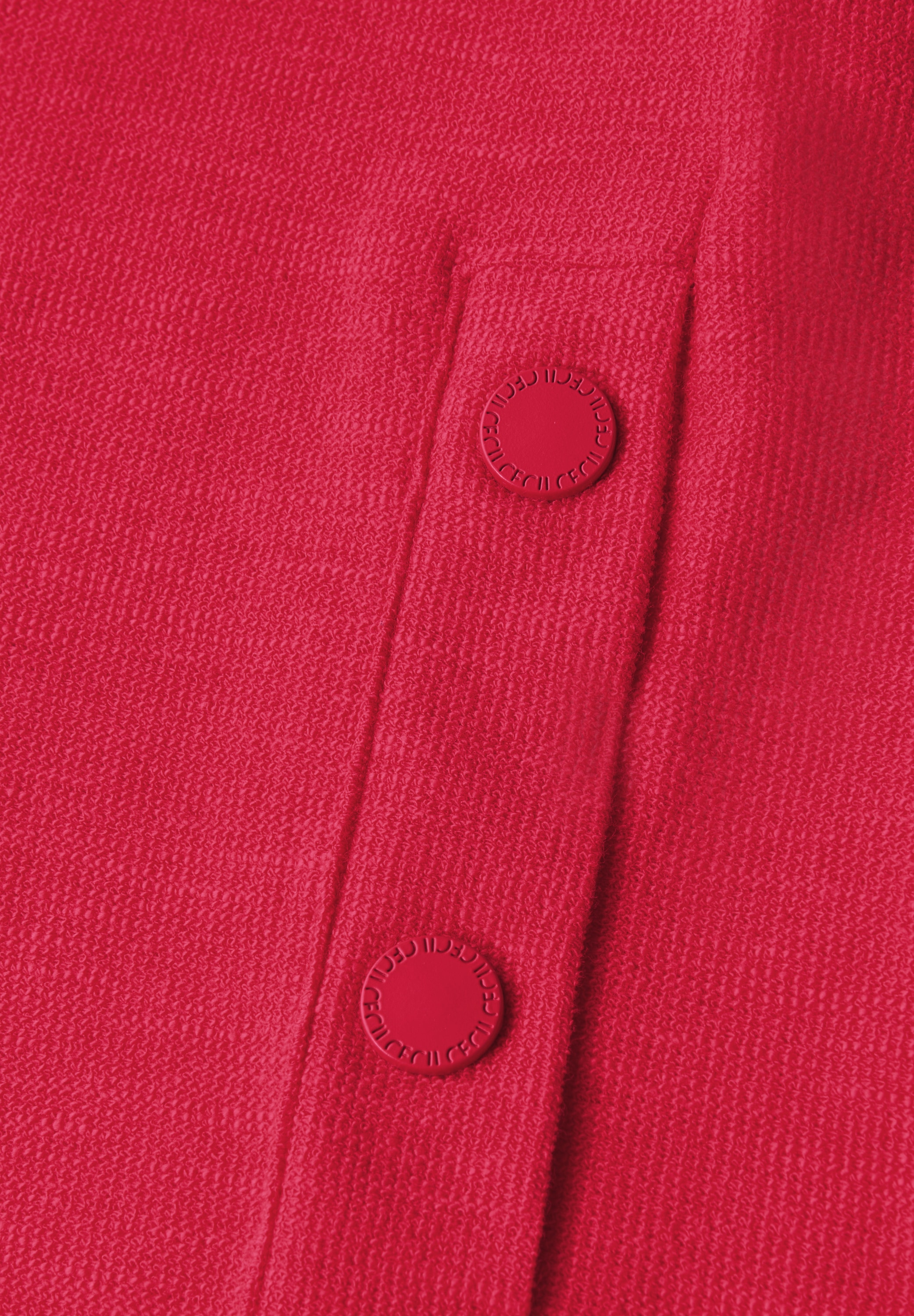 Cecil Rundhalsshirt, mit seitlichen Knopfdetails
