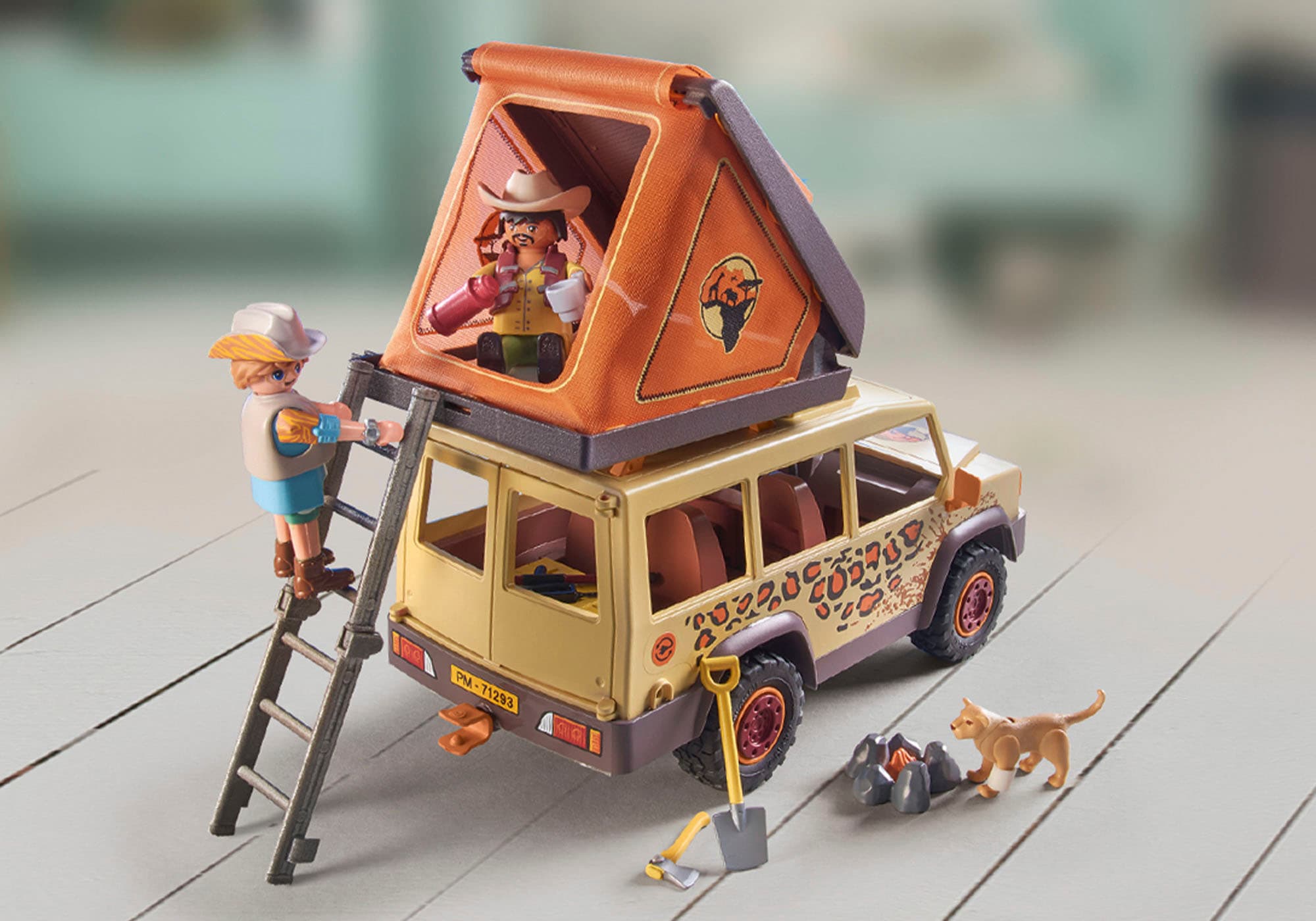 Playmobil® Konstruktions-Spielset »Mit dem Geländewagen bei den Löwen (71293), Wiltopia«, (98 St.), teilweise aus recyceltem Material; Made in Germany