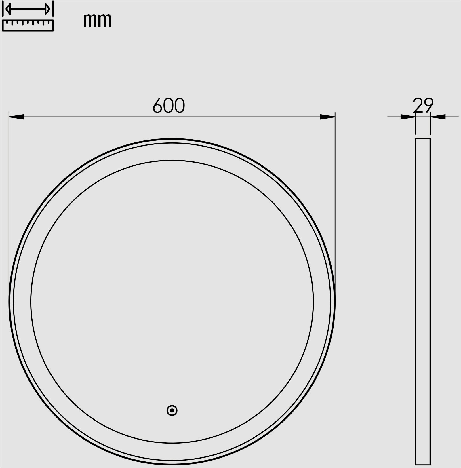 Badspiegel »Libra«, (1 St.), IP44, warmweiss