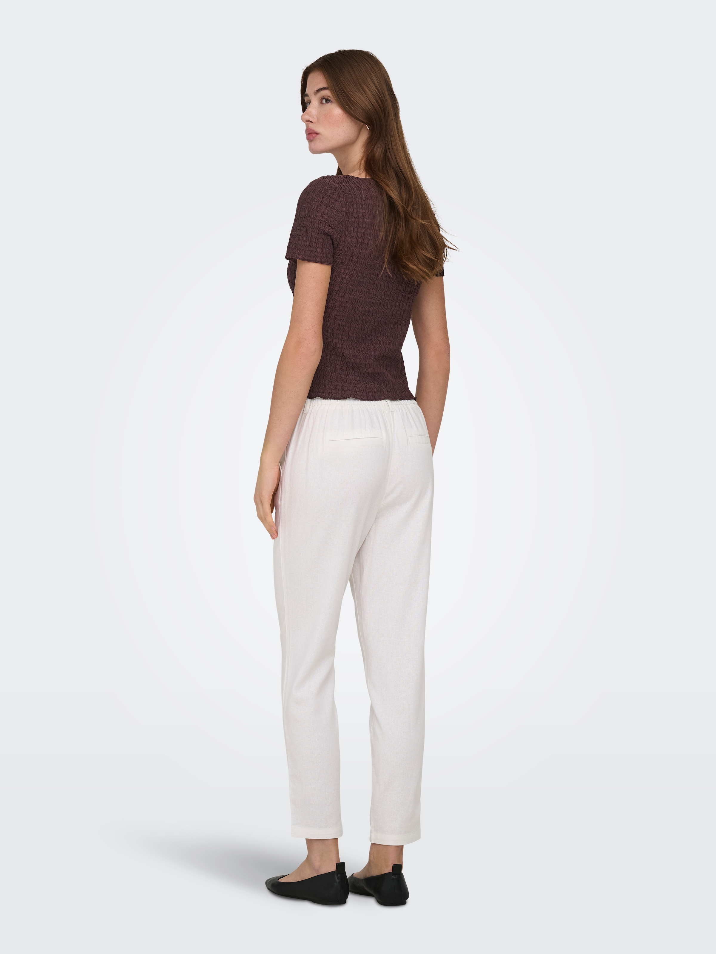 ONLY Kurzarmshirt »ONLILSE S/S TOP STRUCTURE JRS NOOS« Kunstfaser, regular fit