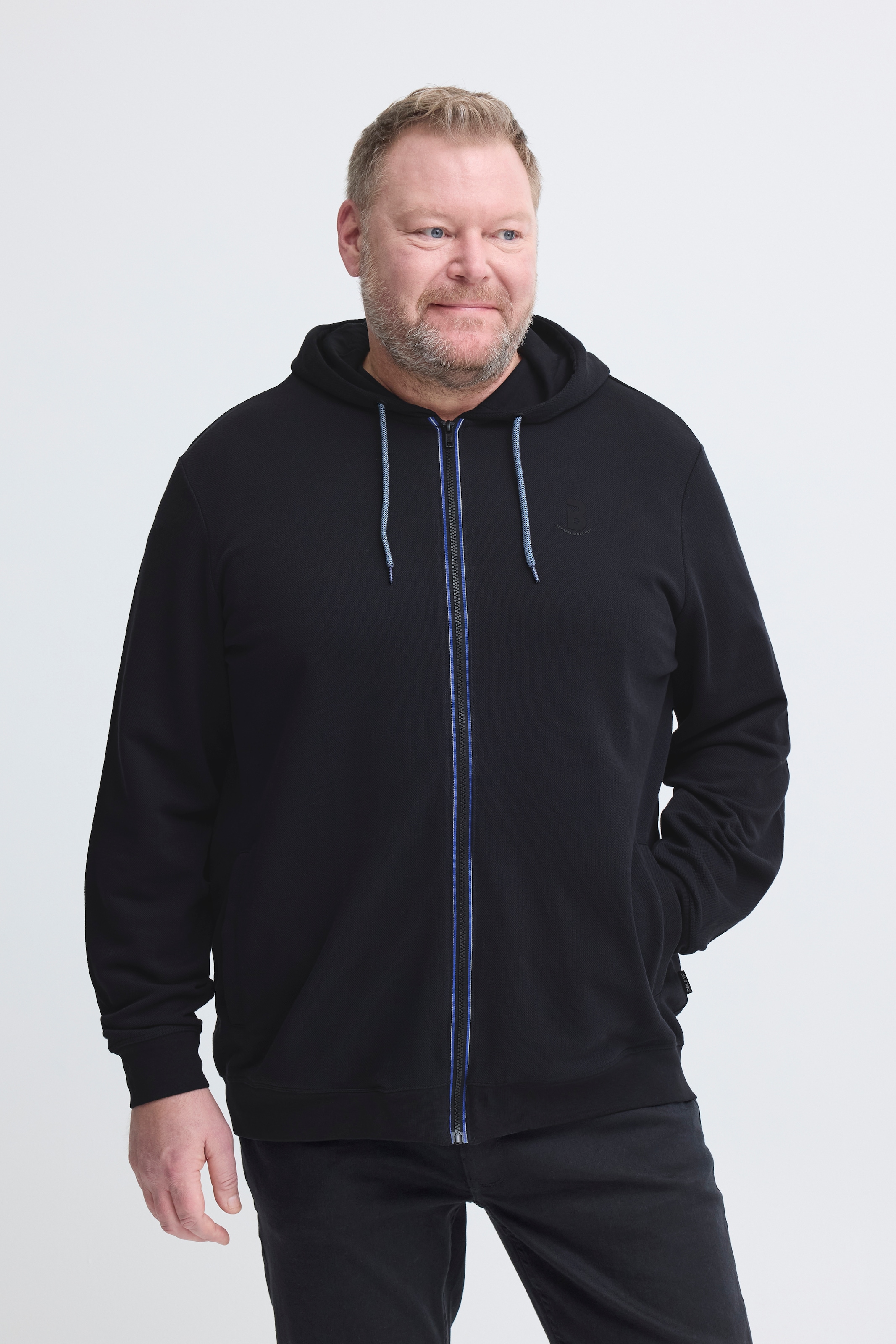 Image of Blend Kapuzensweatshirt "BHJUMA BB PIQUE ZIPP SWEAT", in grossen Grössen