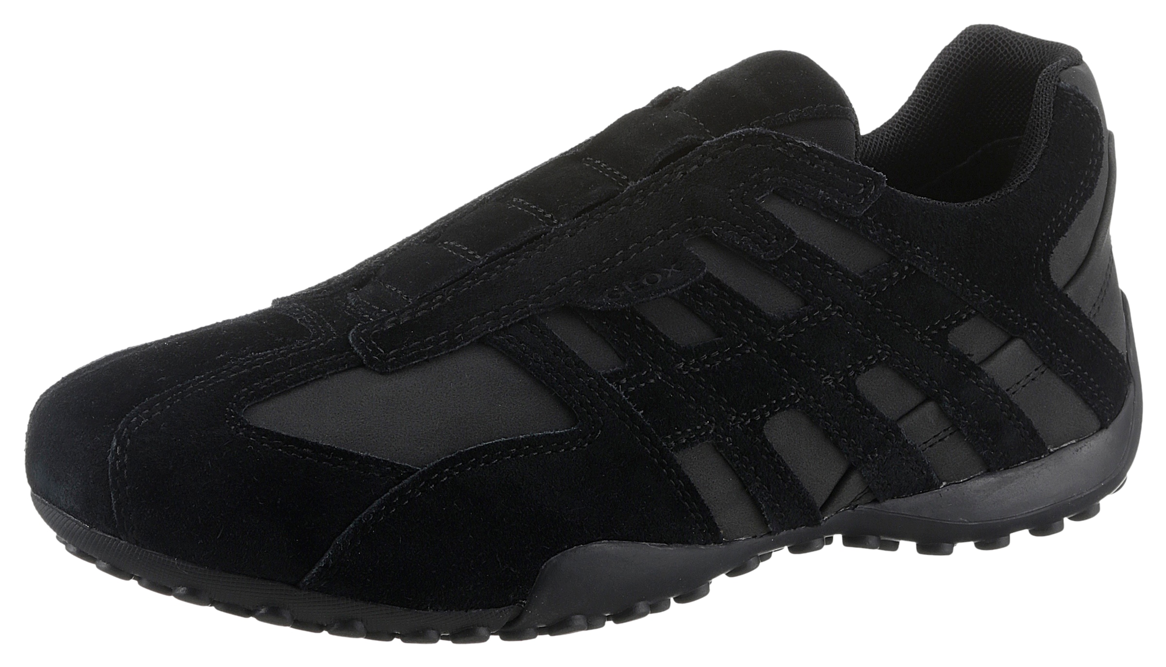 Geox Slip-On Sneaker »UOMO SNAKE B«, Freizeitschuh, Halbschuh, Schnürschuh im Material-Mix